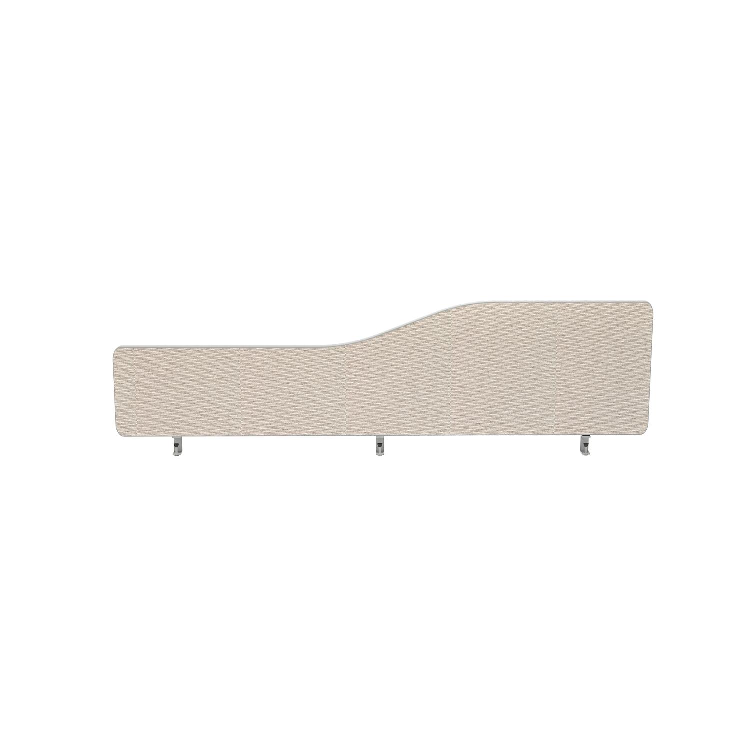 Impulse Plus Wave 400/1600 Desktop Screen Rounded Corners Light Grey Fabric Light Grey Edges