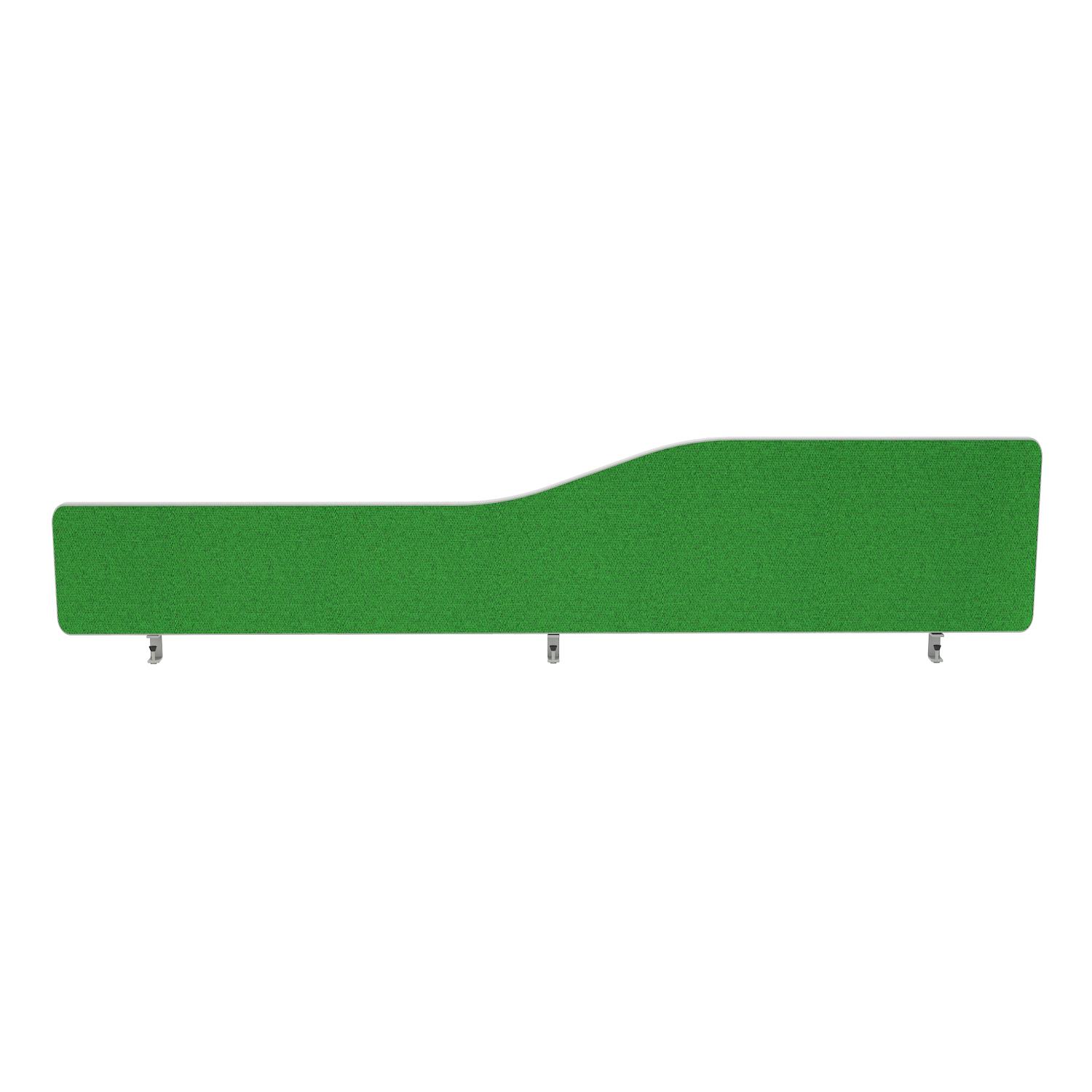 Impulse Plus Wave 400/1800 Desktop Screen Rounded Corners Palm Green Fabric Light Grey Edges