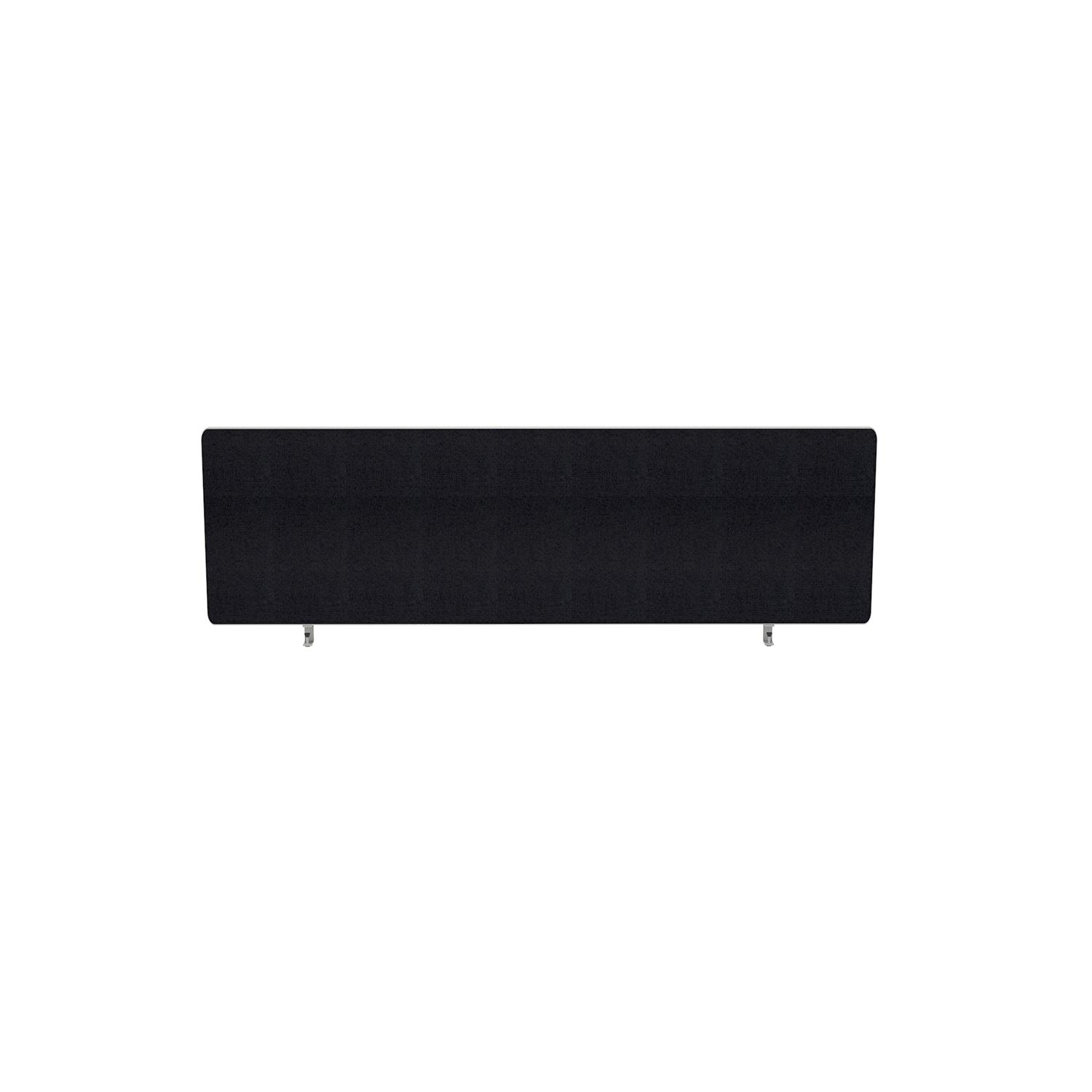 Impulse Plus Oblong 300/1200 Desktop Screen Rounded Corners Black Fabric Light Grey Edges