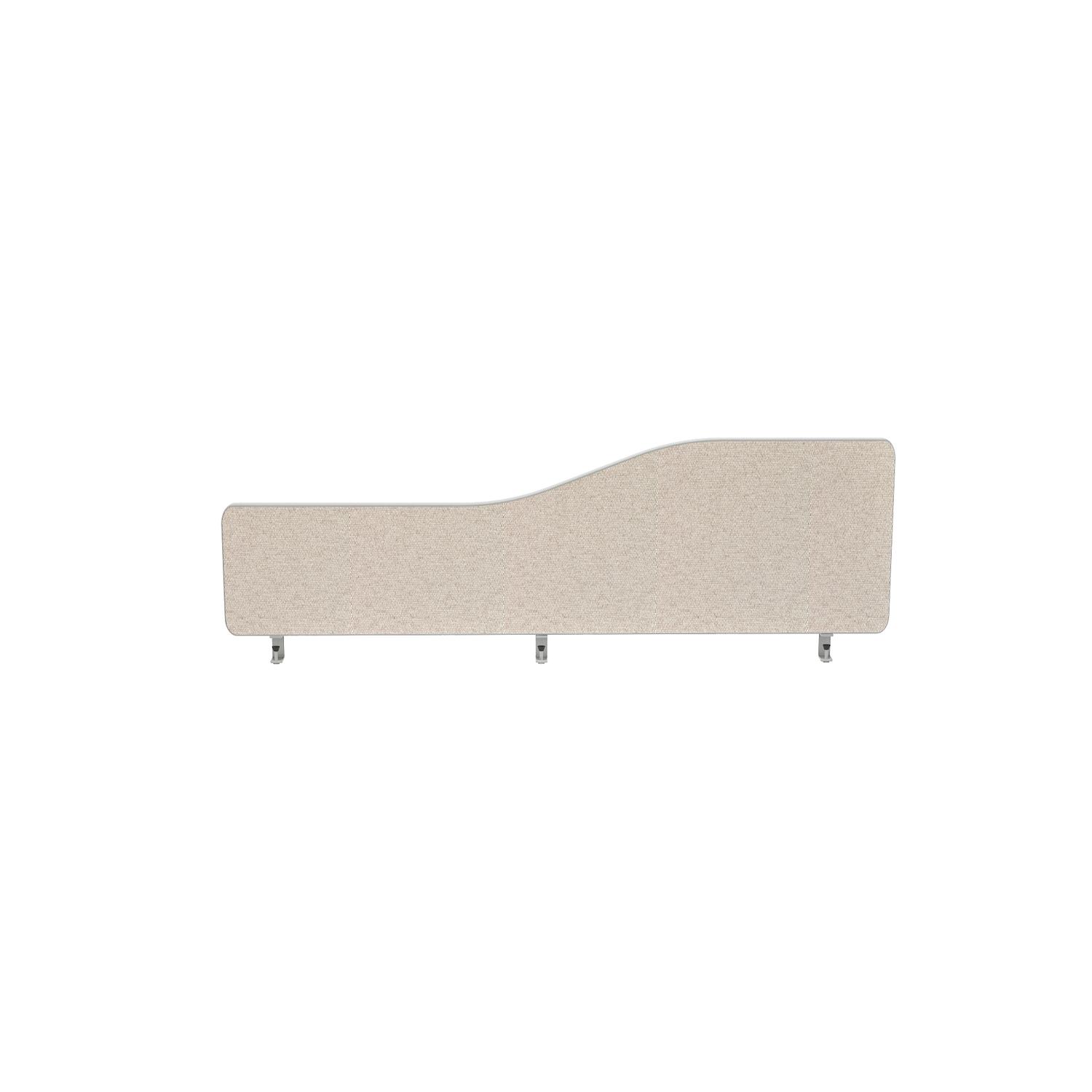 Impulse Plus Wave 300/1200 Desktop Screen Rounded Corners Light Grey Fabric Light Grey Edges