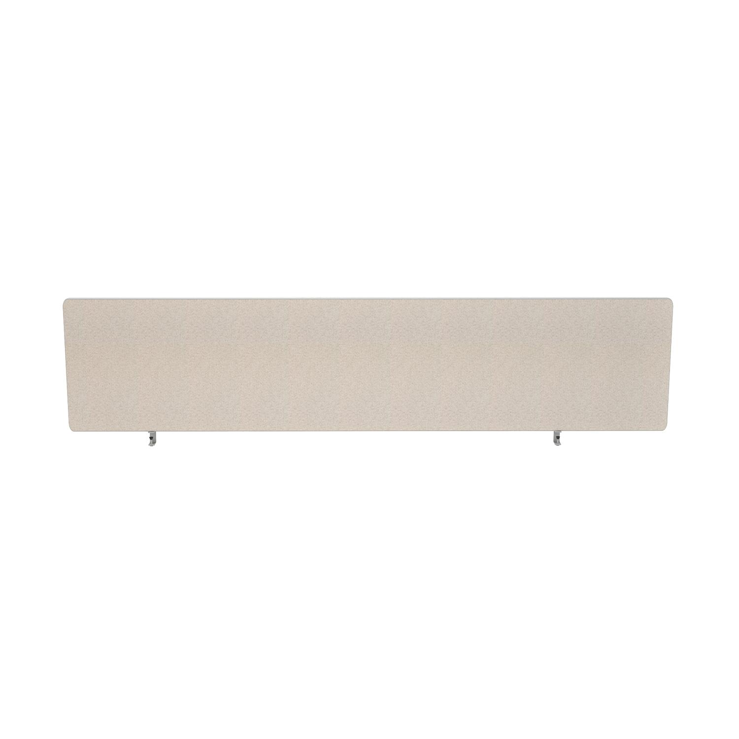 Impulse Plus Oblong 300/1600 Desktop Screen Rounded Corners Light Grey Fabric Light Grey Edges