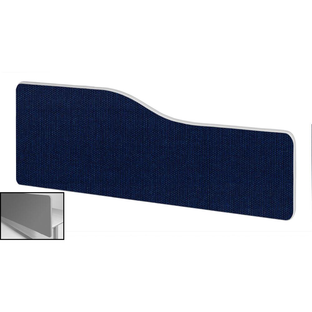 Impulse Plus Wave 400/1500 Backdrop Screen Rounded Corners Royal Blue Fabric Light Grey Edges