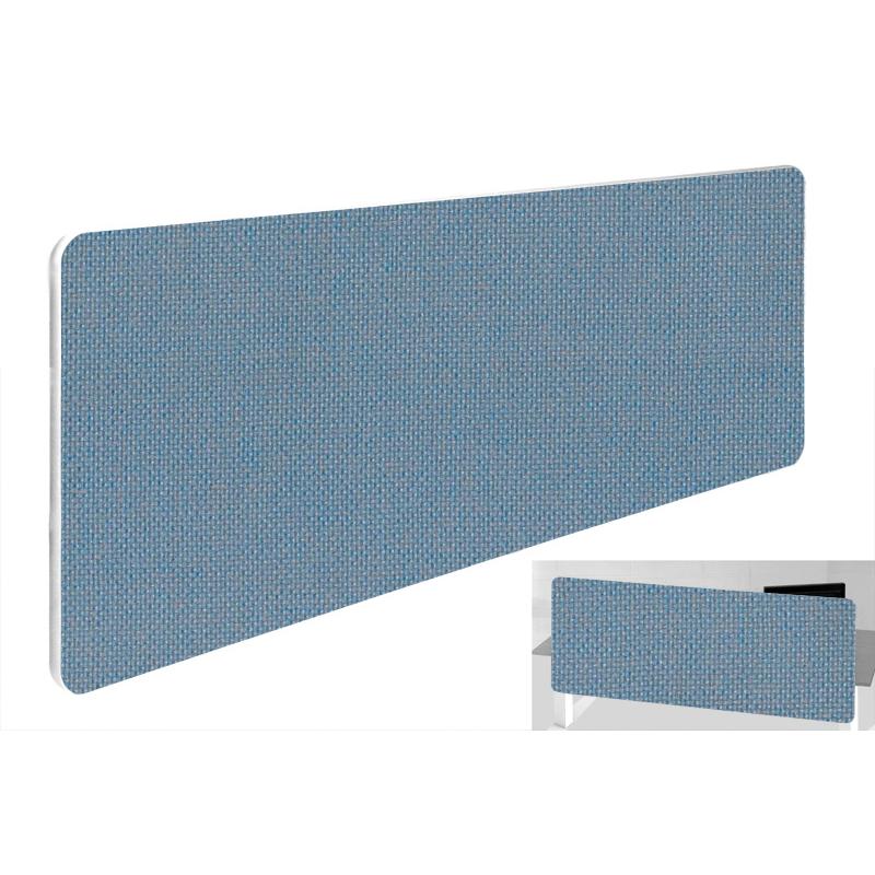 Impulse Plus Oblong 300/1000 Backdrop Screen Rounded Corners Sky Blue Fabric Light Grey Edges