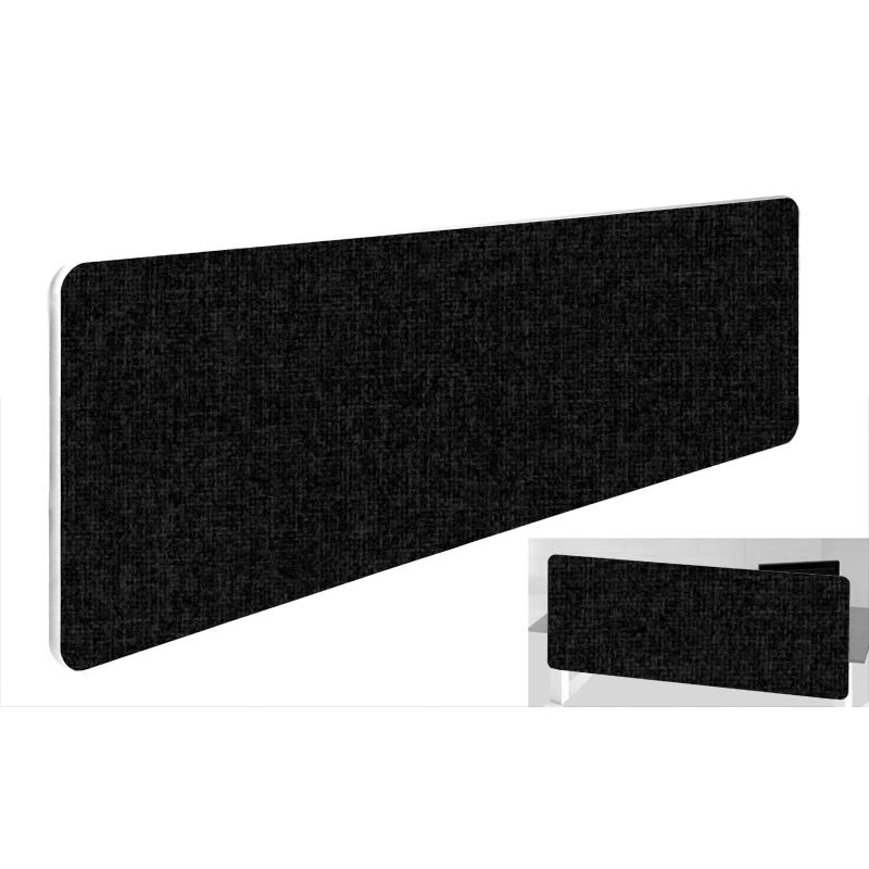 Impulse Plus Oblong 300/1400 Backdrop Screen Rounded Corners Black Fabric Light Grey Edges