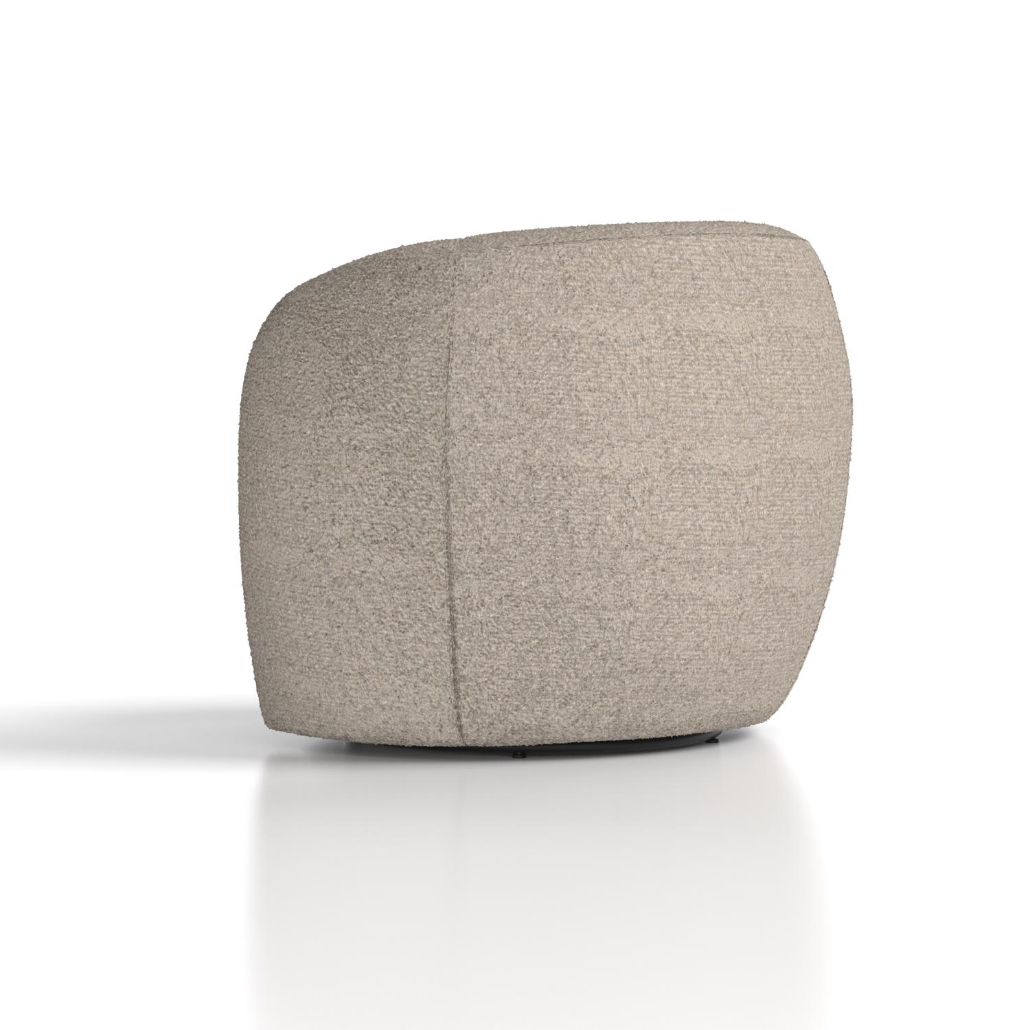 Phoebe Swivel Accent Chair Cream Boucle