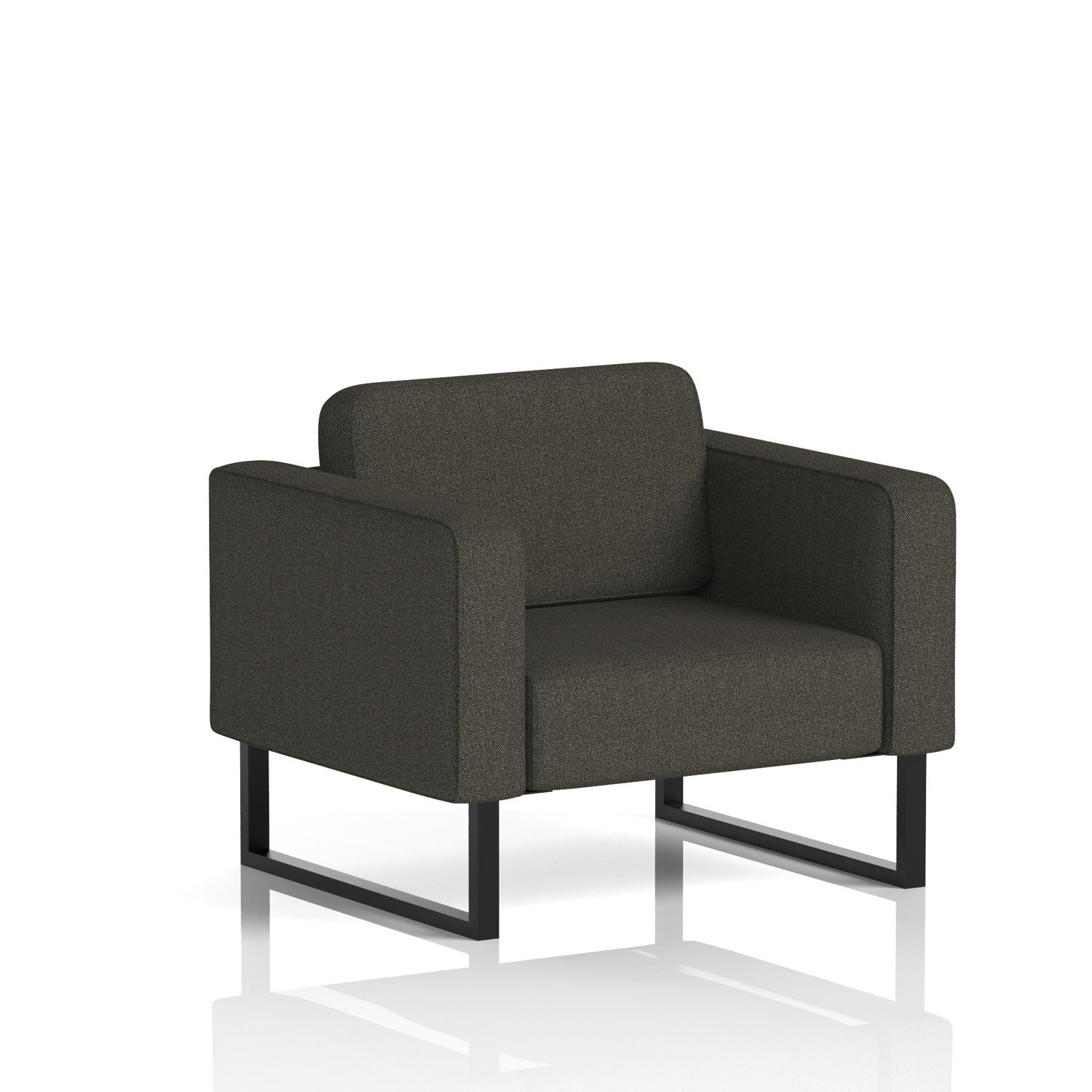 Brixworth Armchair With Black Legs In Main Line Flax Fabric - Temple