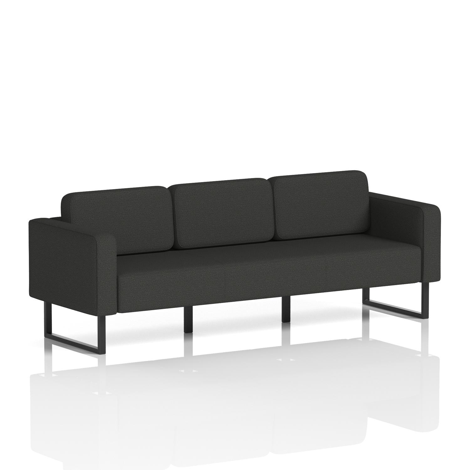 Brixworth Sofa 3 Seater With Black Legs In Synergy Fabric - Mix