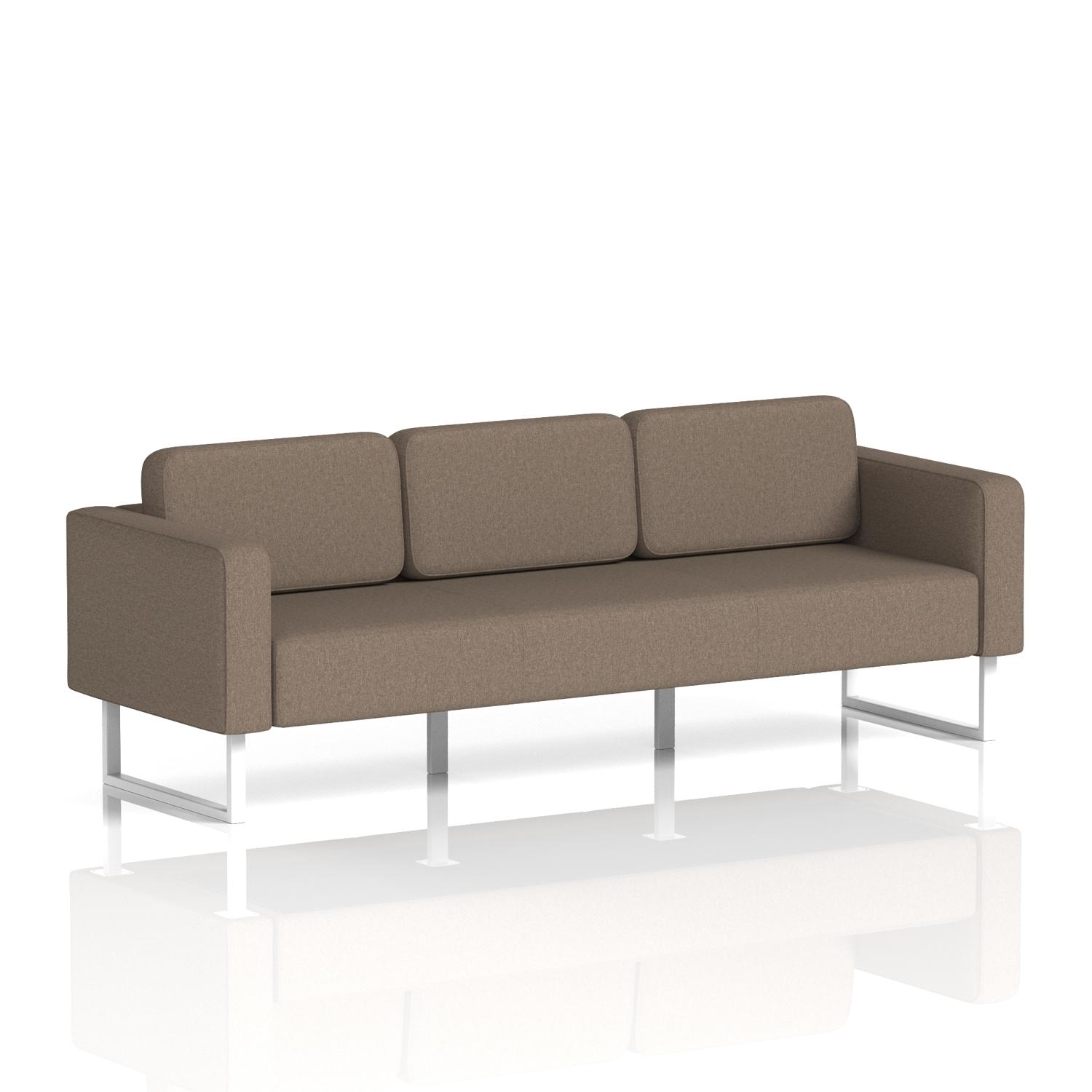 Brixworth Sofa 3 Seater With White Legs In X2 Fabric - Theory