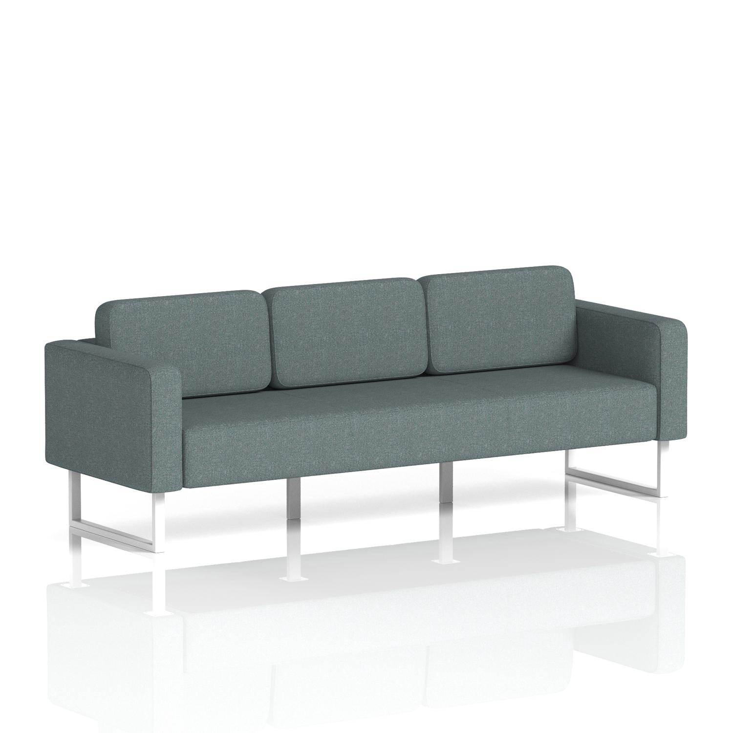 Brixworth Sofa 3 Seater With White Legs In Main Line Flax Fabric - Westminster