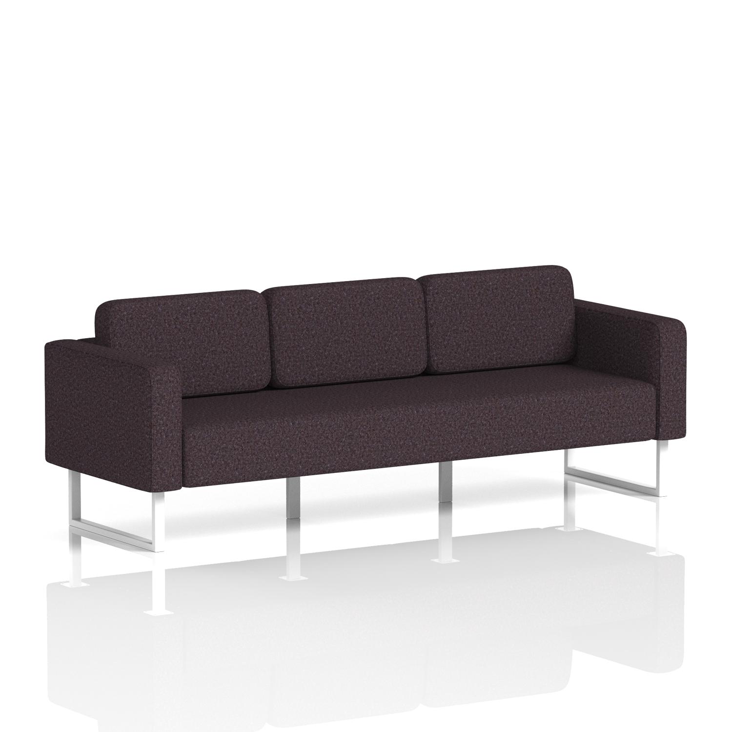 Brixworth Sofa 3 Seater With White Legs In Synergy Fabric - Wed