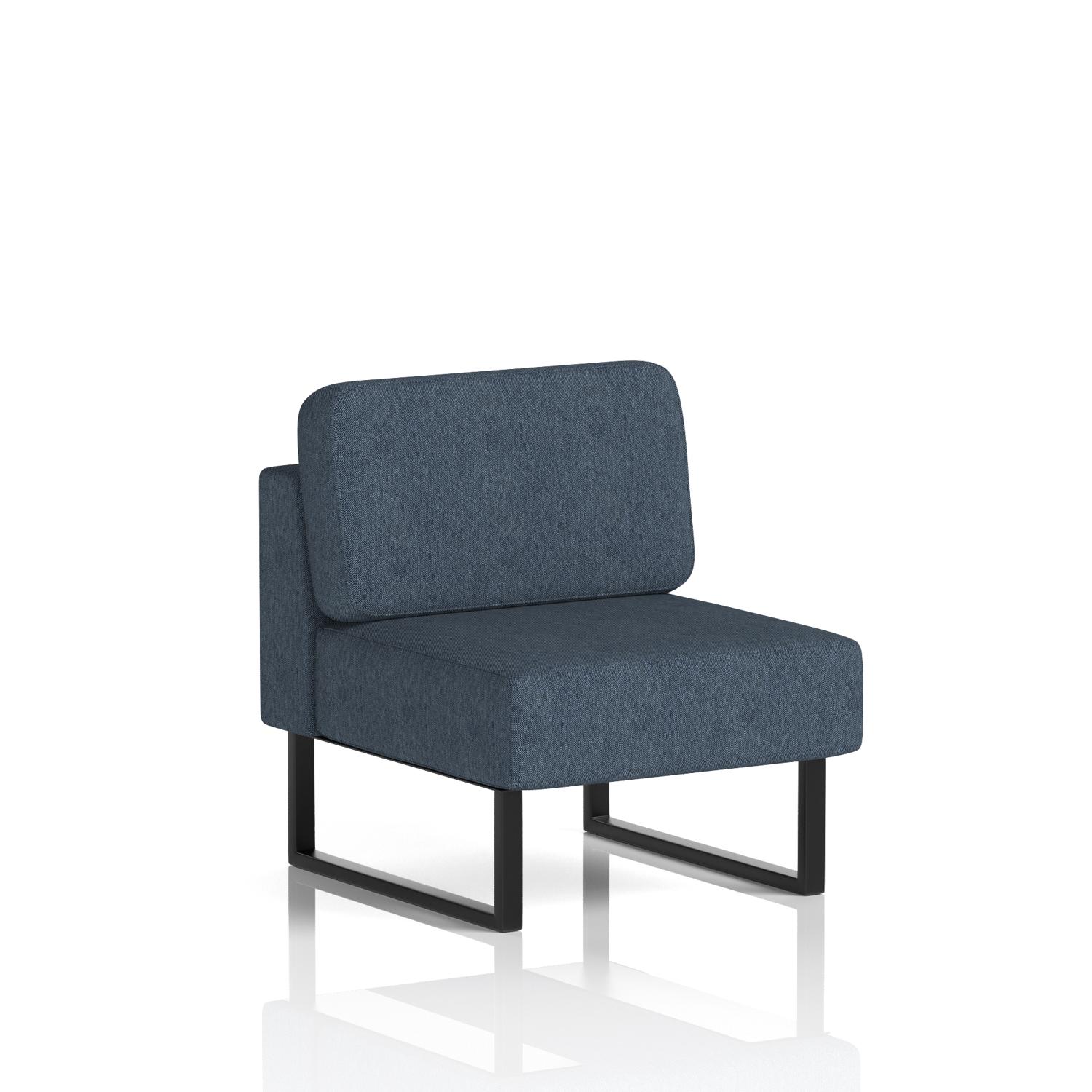 Brixworth Modular Seating Central Unit With Black Legs In Rivet Fabric - Crucible