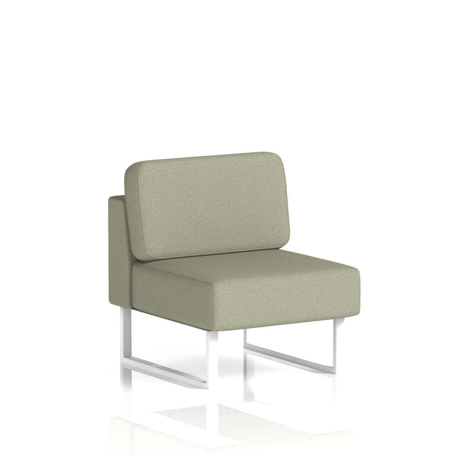 Brixworth Modular Seating Central Unit With White Legs In Main Line Flax Fabric - Newbury