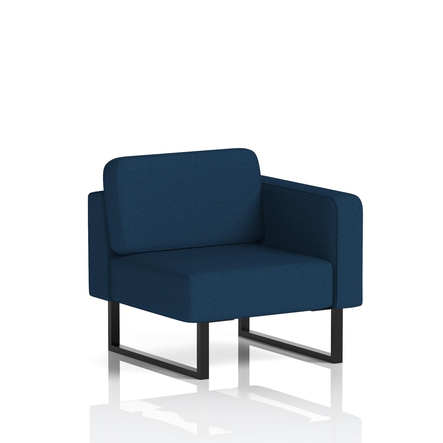 Brixworth Modular Seating Left Unit With Black Legs In X2 Fabric - Calculus