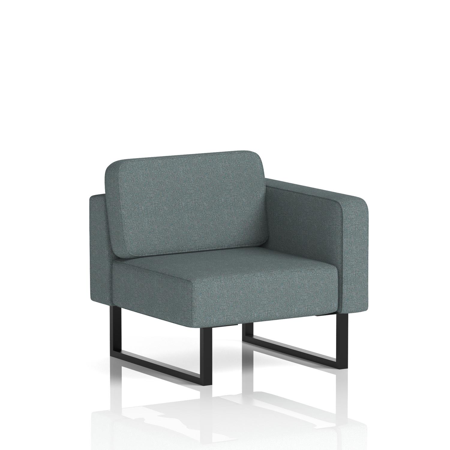Brixworth Modular Seating Left Unit With Black Legs In Main Line Flax Fabric - Westminster