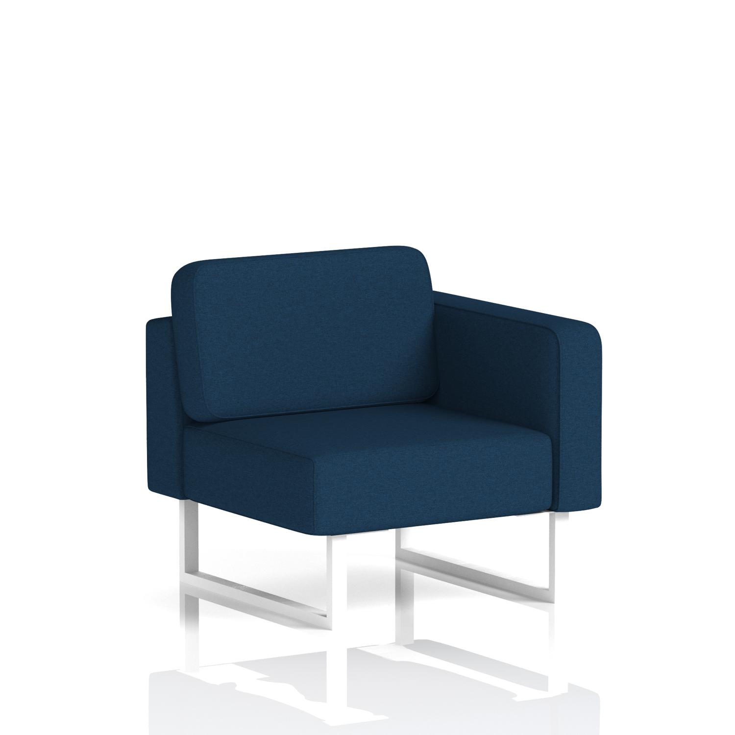 Brixworth Modular Seating Left Unit With White Legs In X2 Fabric - Calculus