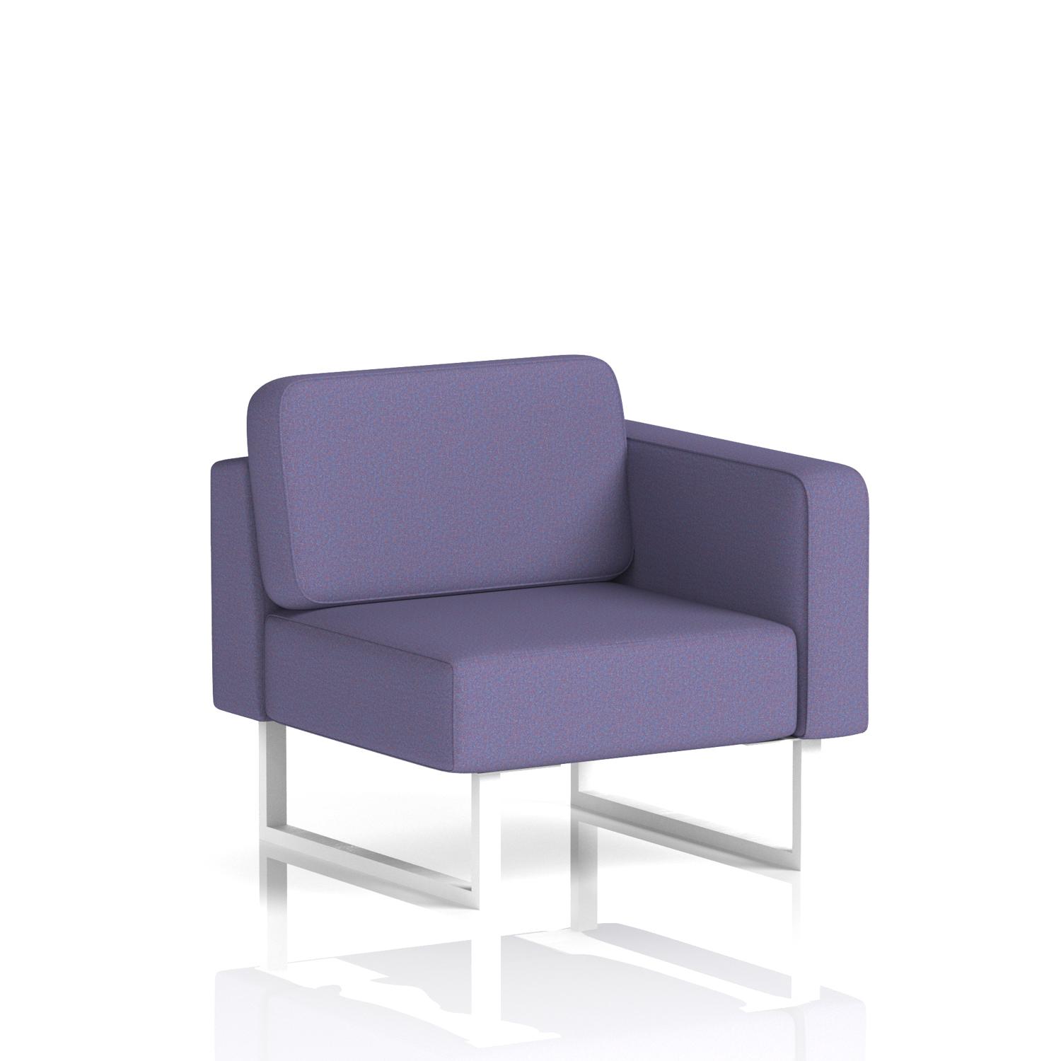 Brixworth Modular Seating Left Unit With White Legs In Synergy Fabric - Order
