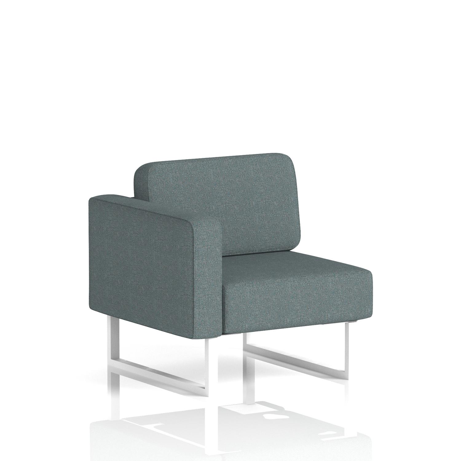 Brixworth Modular Seating Right Unit With White Legs In Main Line Flax Fabric - Westminster