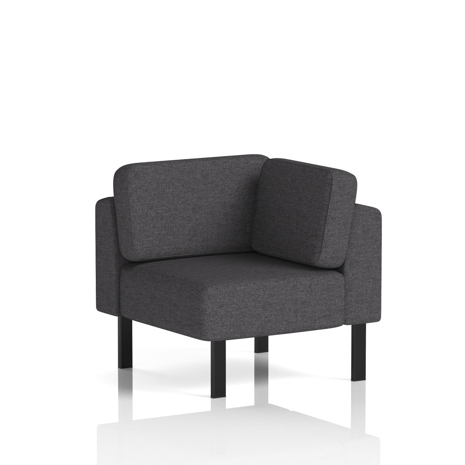 Brixworth Modular Seating Corner Unit With Black Legs In X2 Fabric - Arithmetic