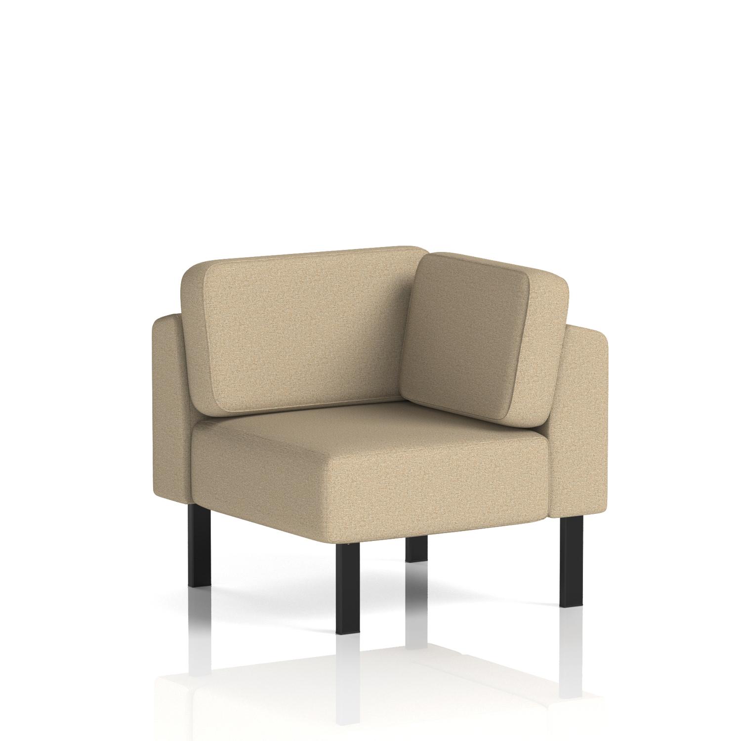 Brixworth Modular Seating Corner Unit With Black Legs In Main Line Flax Fabric - Upminster