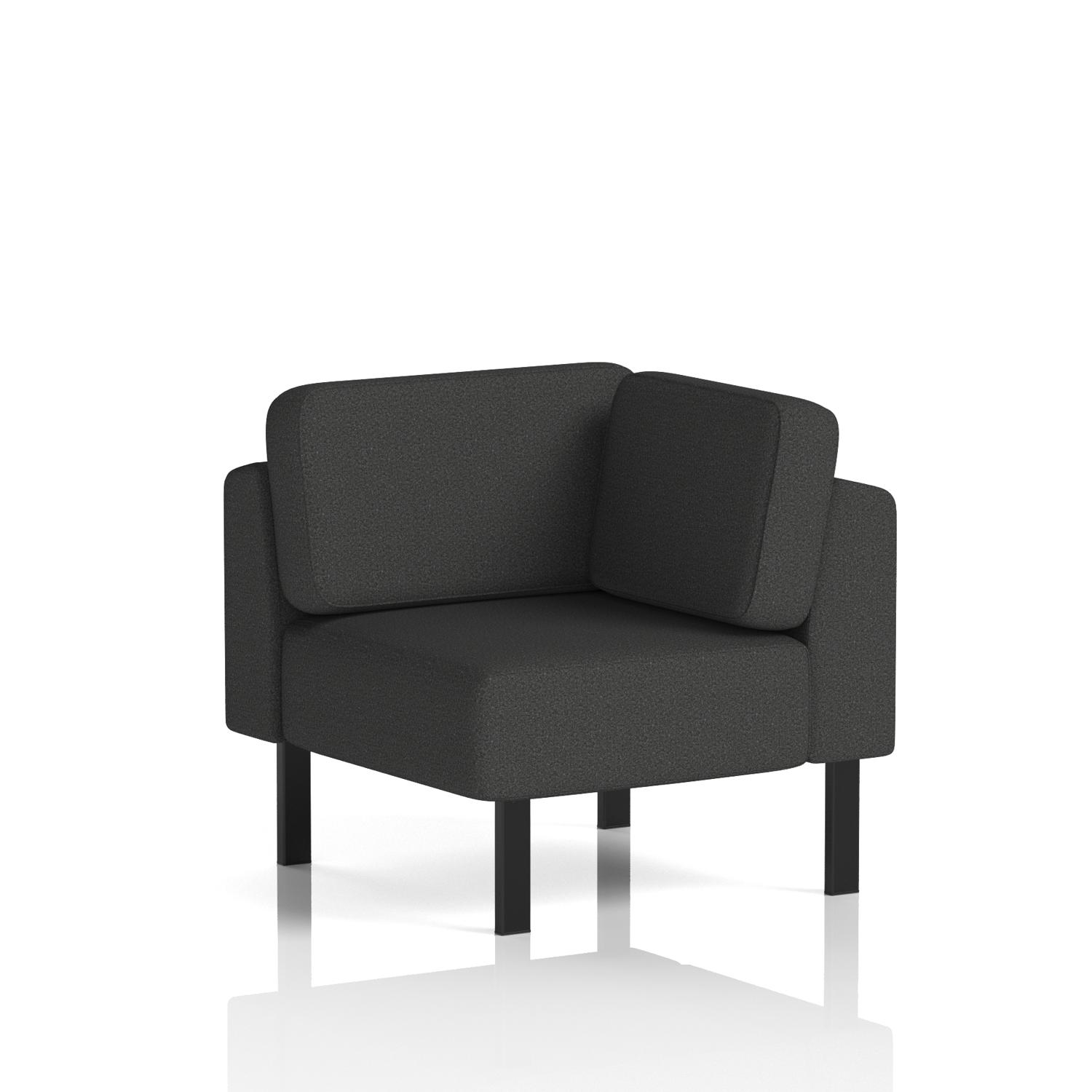 Brixworth Modular Seating Corner Unit With Black Legs In Synergy Fabric - Mix
