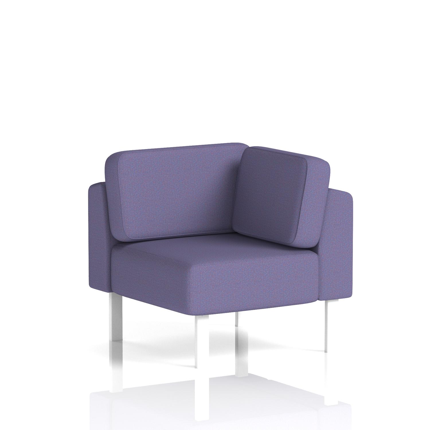 Brixworth Modular Seating Corner Unit With White Legs In Synergy Fabric - Order