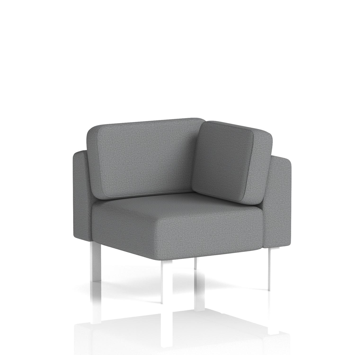 Brixworth Modular Seating Corner Unit With White Legs In Synergy Fabric - Partner