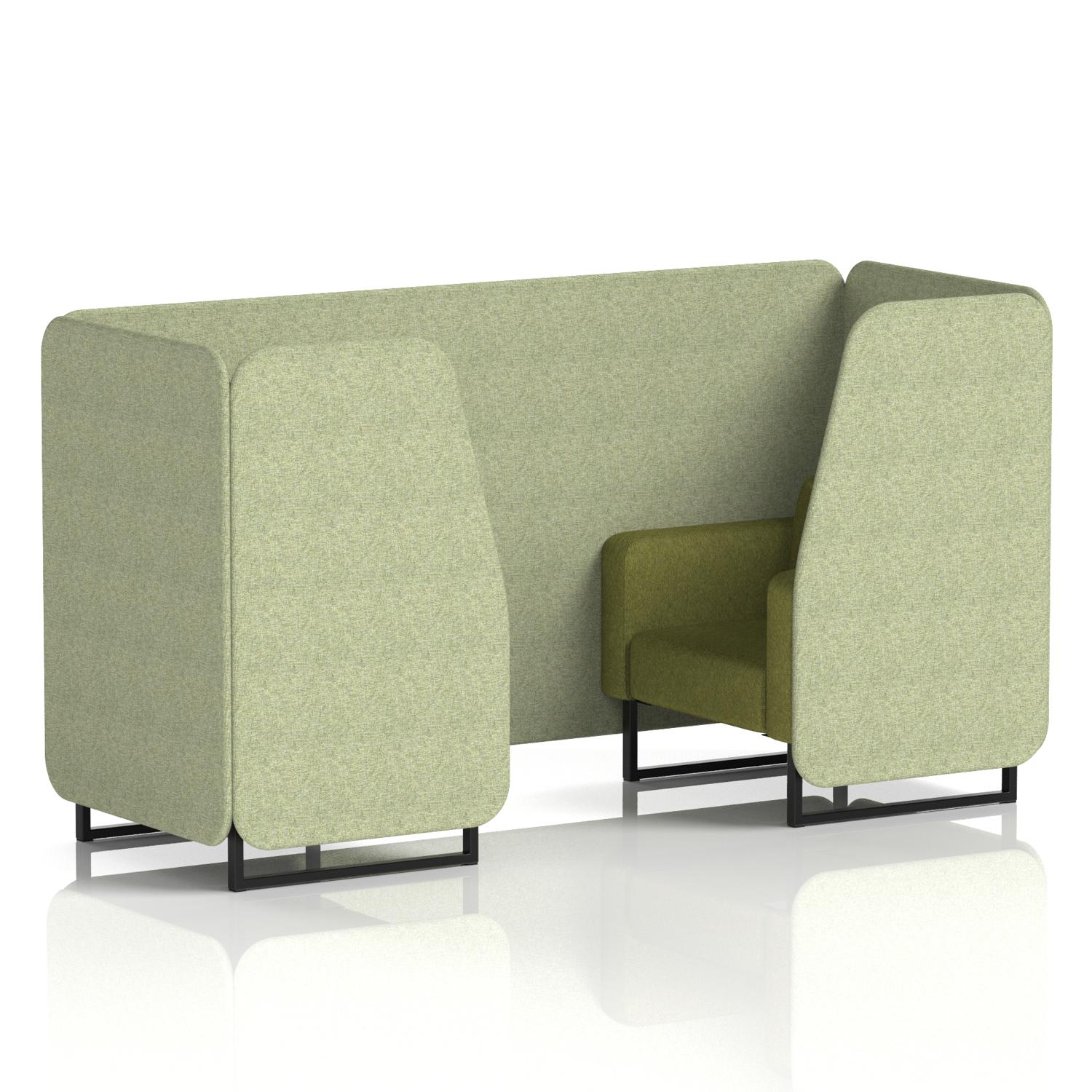 Brixworth Booth In Two Tone (Rivet - Burnish Panels And Olive Sofa)