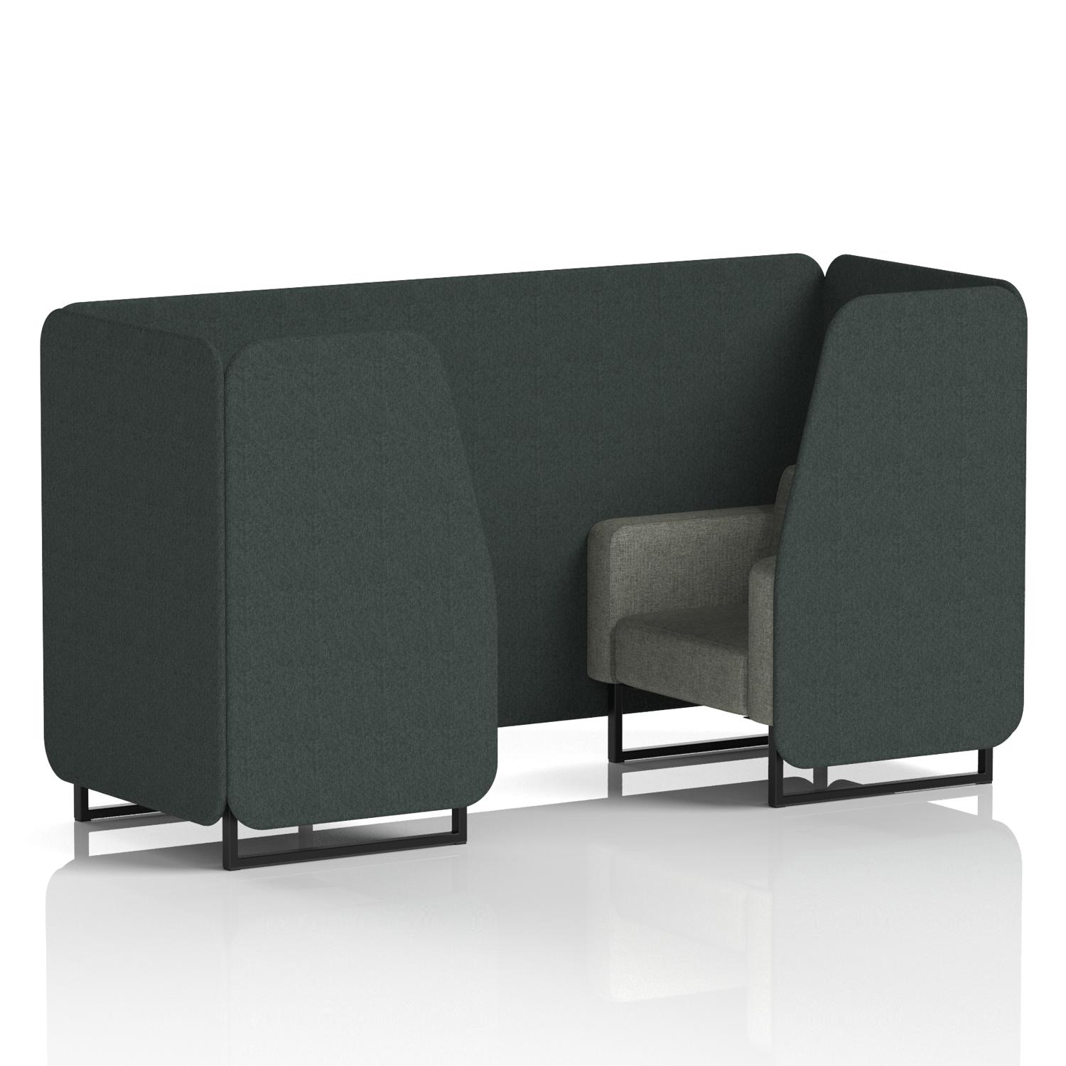 Brixworth Booth In Two Tone (Rivet - Charcoal Panels And Vitreous Sofa)