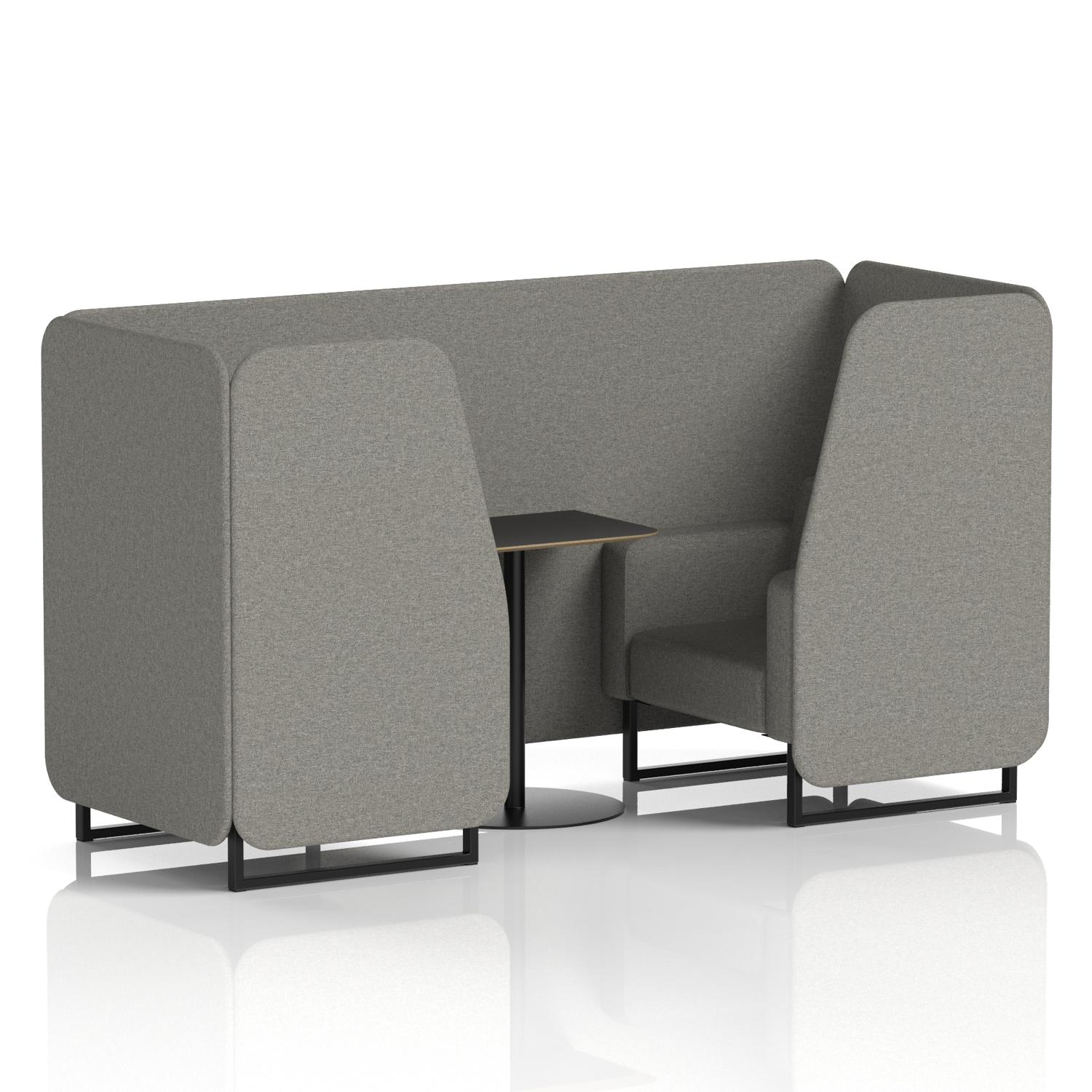 Brixworth 2 Seater Booth With Black Legs And Black Table With Black Leg In X2 Fabric - Number Panels And Sofa