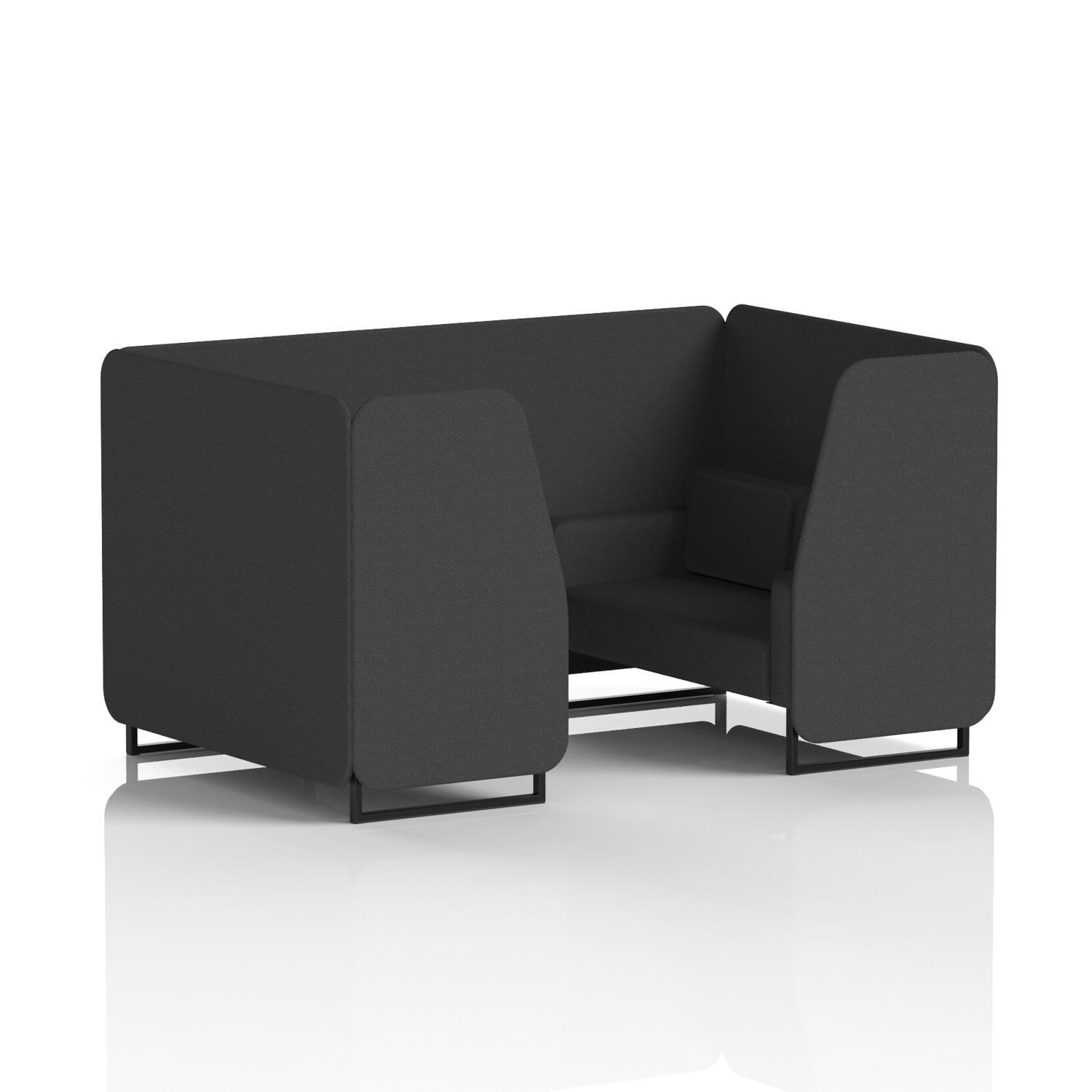 Brixworth 4 Seater Booth With Black Legs In Synergy Fabric - Mix Panels And Sofa