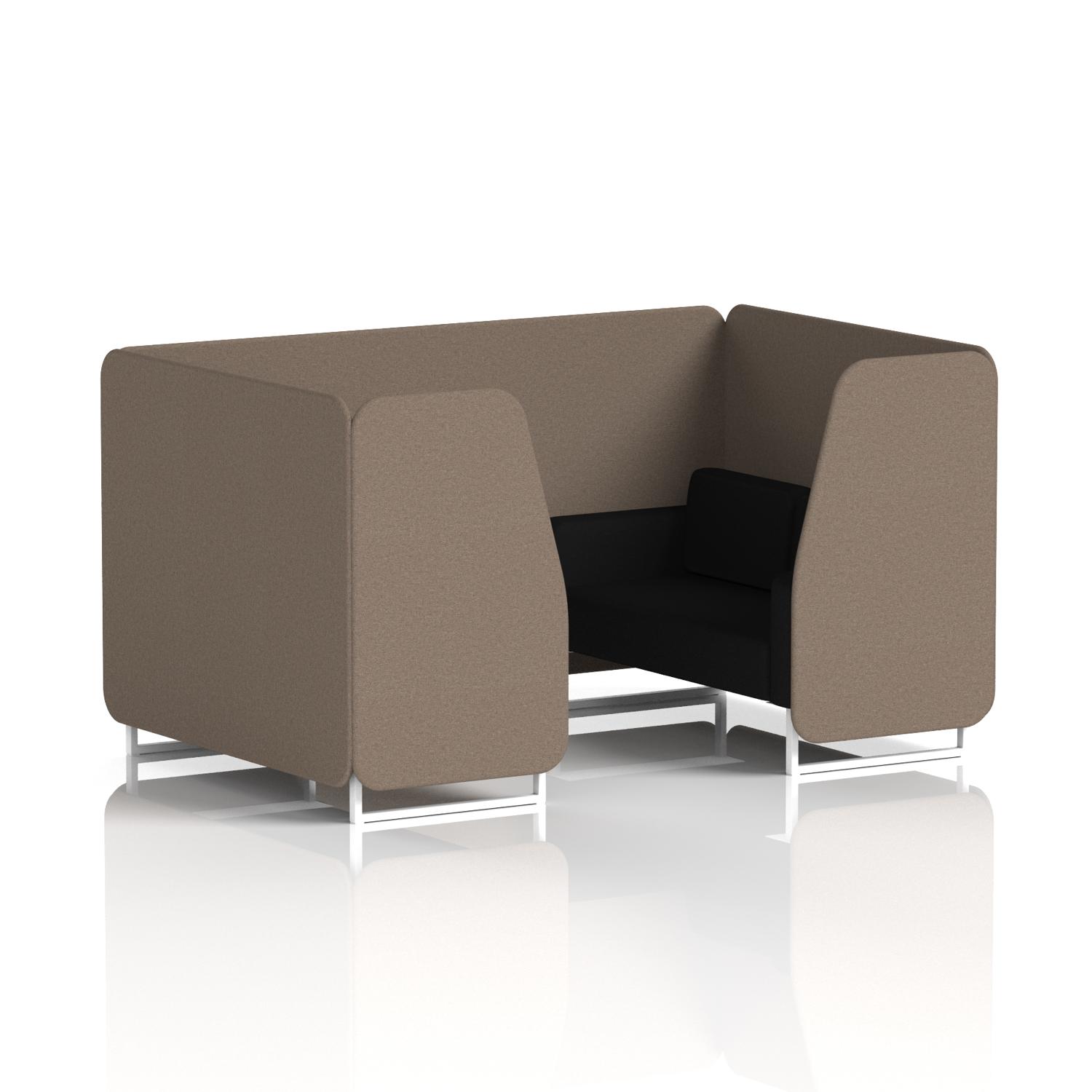 Brixworth 4 Seater Booth With White Legs In X2 Fabric - Theory Panels And Diameter Sofa