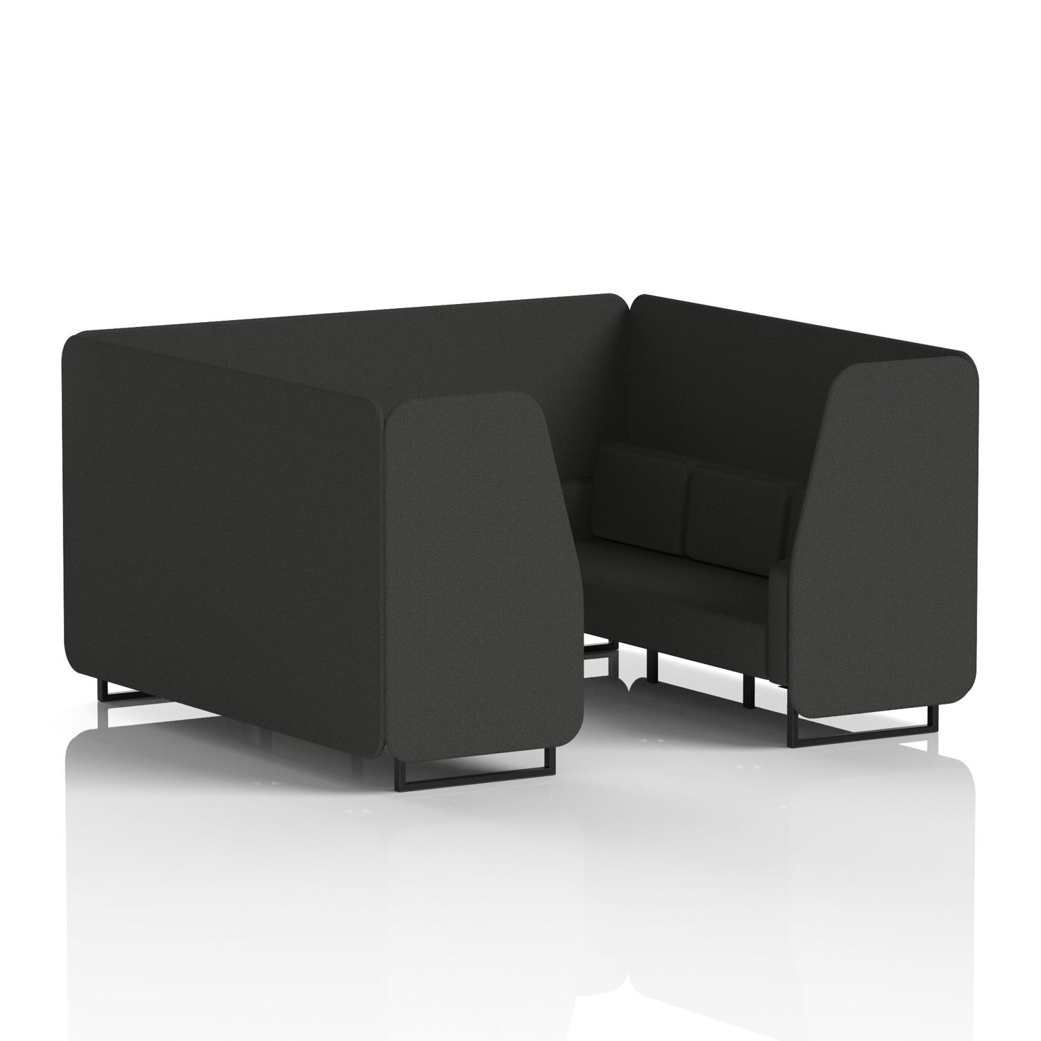 Brixworth 6 Seater Booth With Black Legs In Synergy Fabric - Mix Panels And Sofa