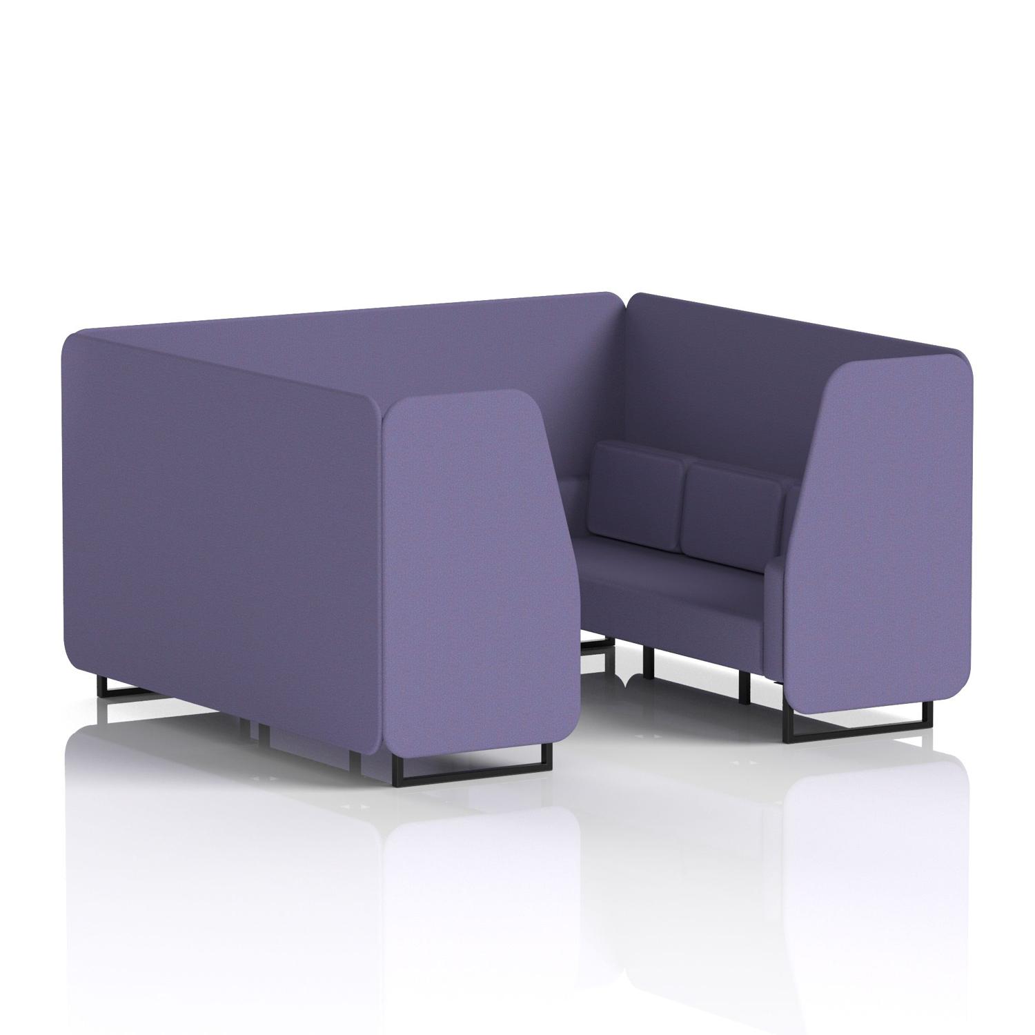 Brixworth 6 Seater Booth With Black Legs In Synergy Fabric - Order Panels And Sofa