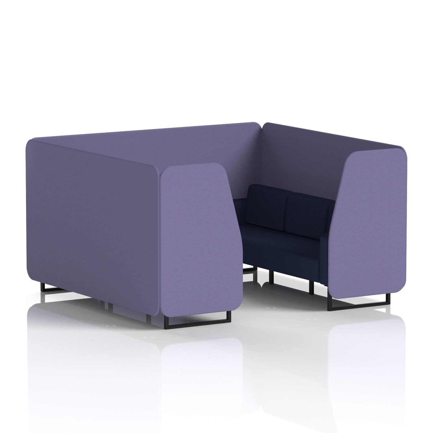 Brixworth 6 Seater Booth With Black Legs In Synergy Fabric - Order Panels And Alike Sofa