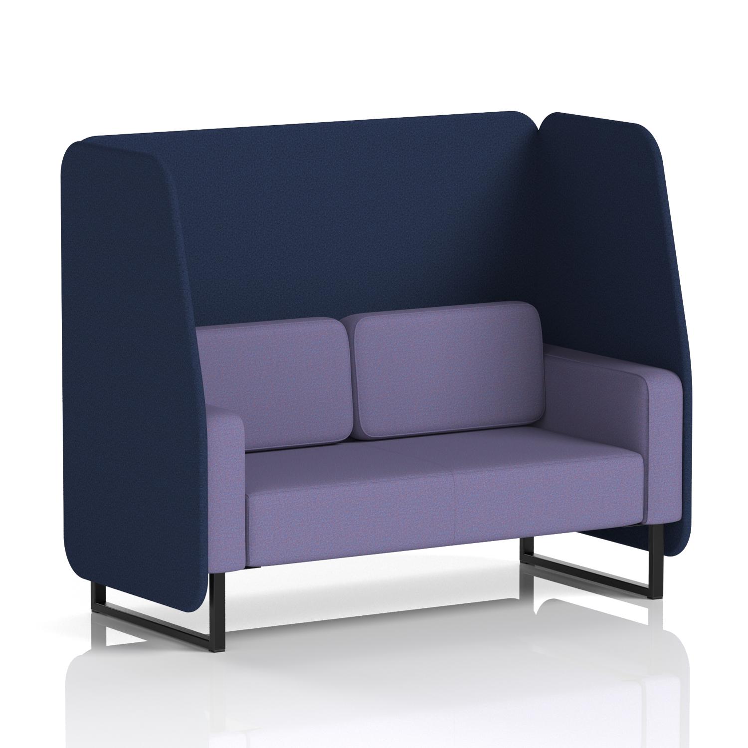 Brixworth 2 Seater Open Booth With Black Legs In Synergy Fabric - Alike Panels And Order Sofa