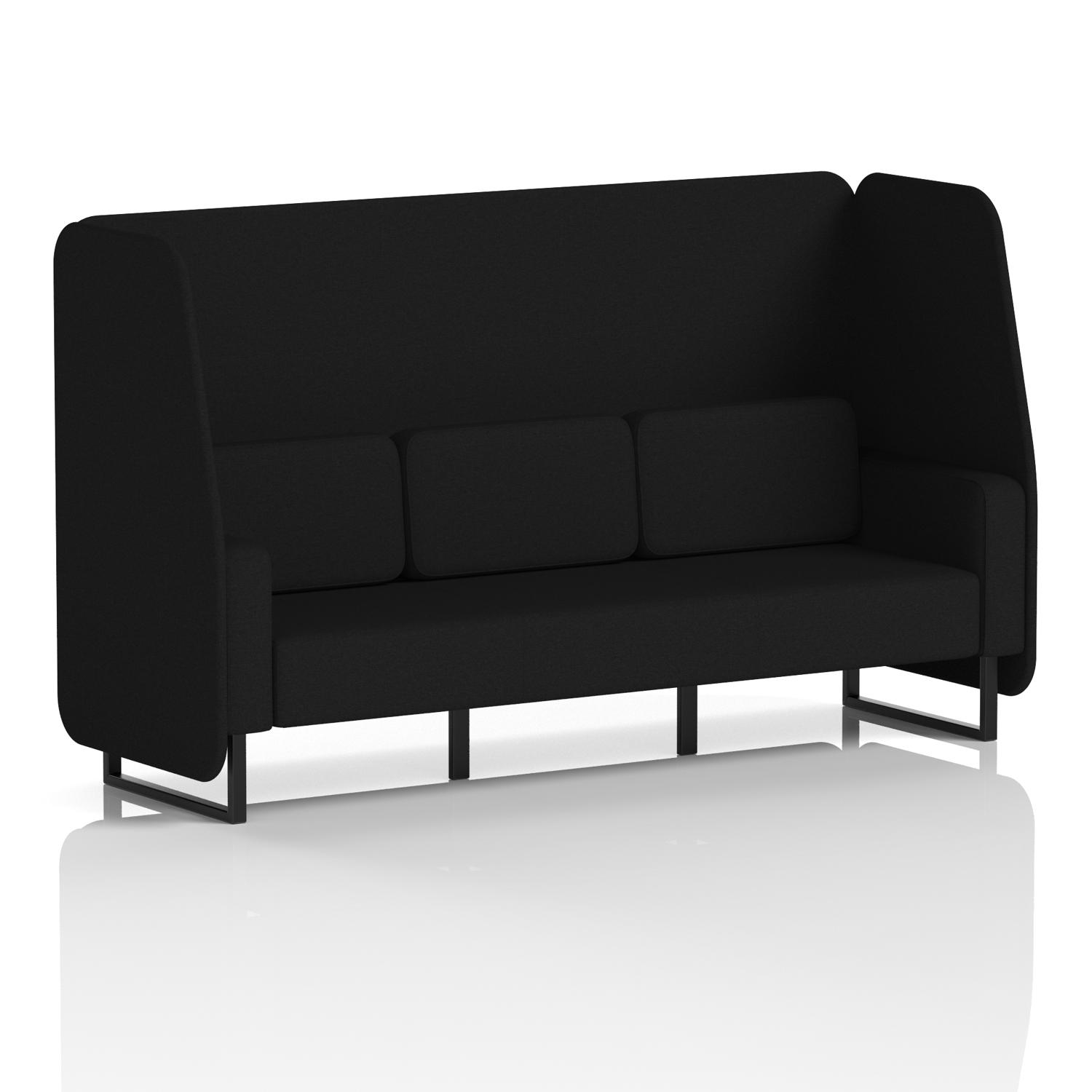 Brixworth 3 Seater Open Booth With Black Legs In X2 Fabric - Diameter Panels And Sofa