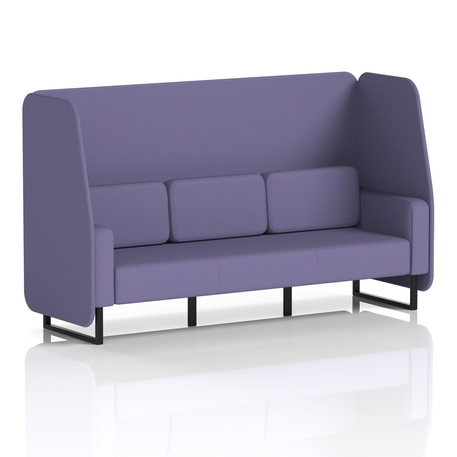 Brixworth 3 Seater Open Booth With Black Legs In Synergy Fabric - Order Panels And Sofa