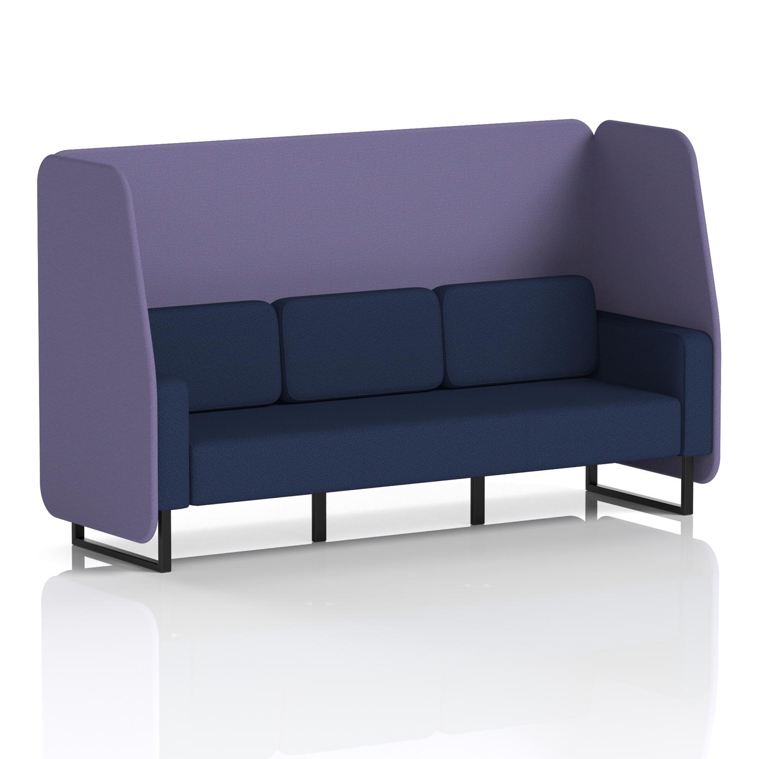 Brixworth 3 Seater Open Booth With Black Legs In Synergy Fabric - Order Panels And Alike Sofa