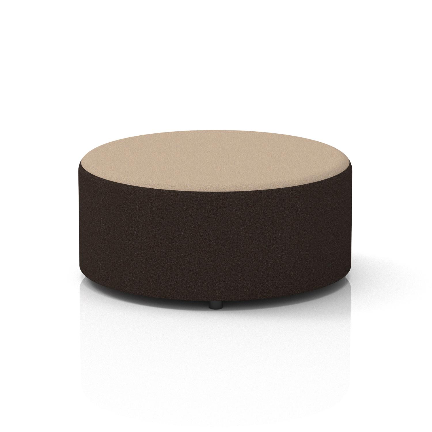 Harlestone Large Round Stool In Synergy Fabric - Wed Body Affix Top