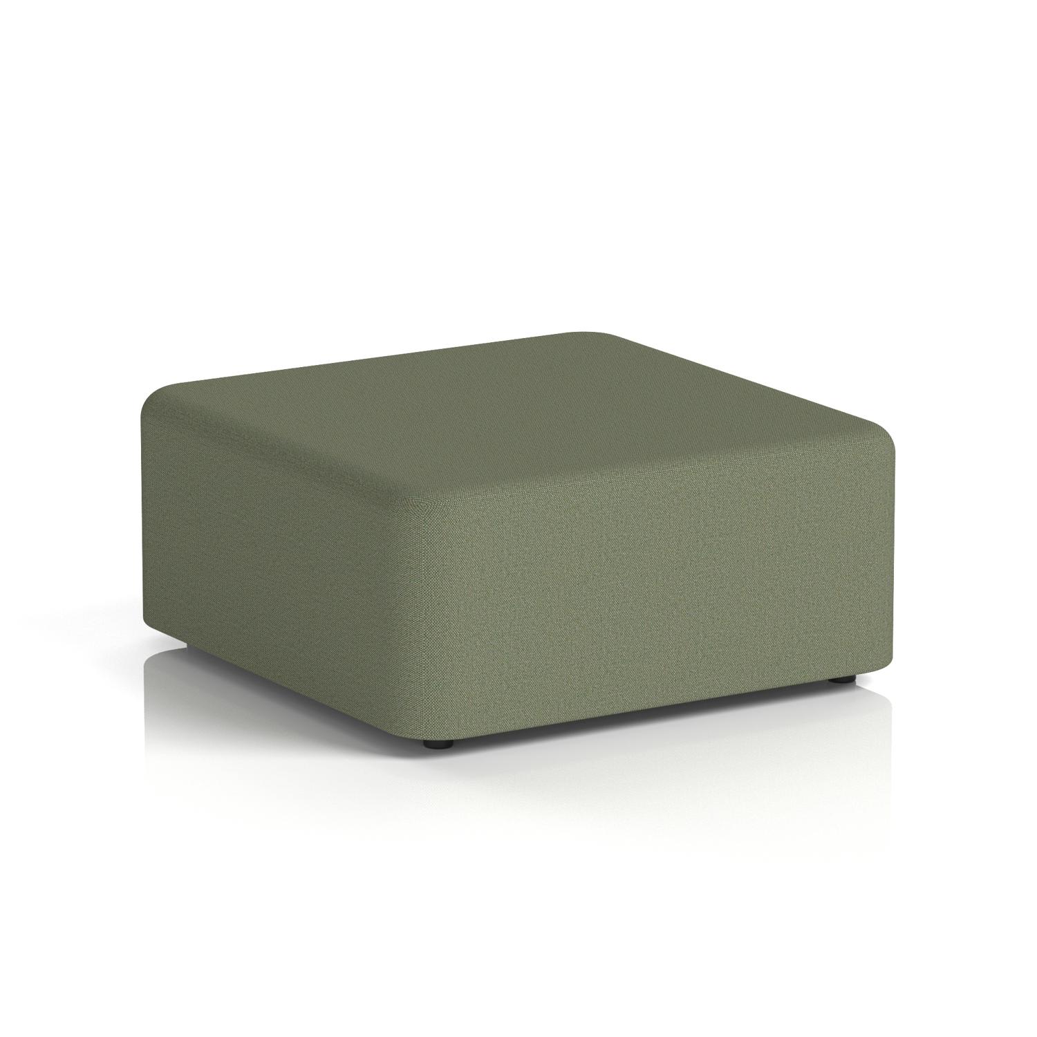 Harlestone Large Square Stool In Main Line Flax Fabric - Monument Body And Top