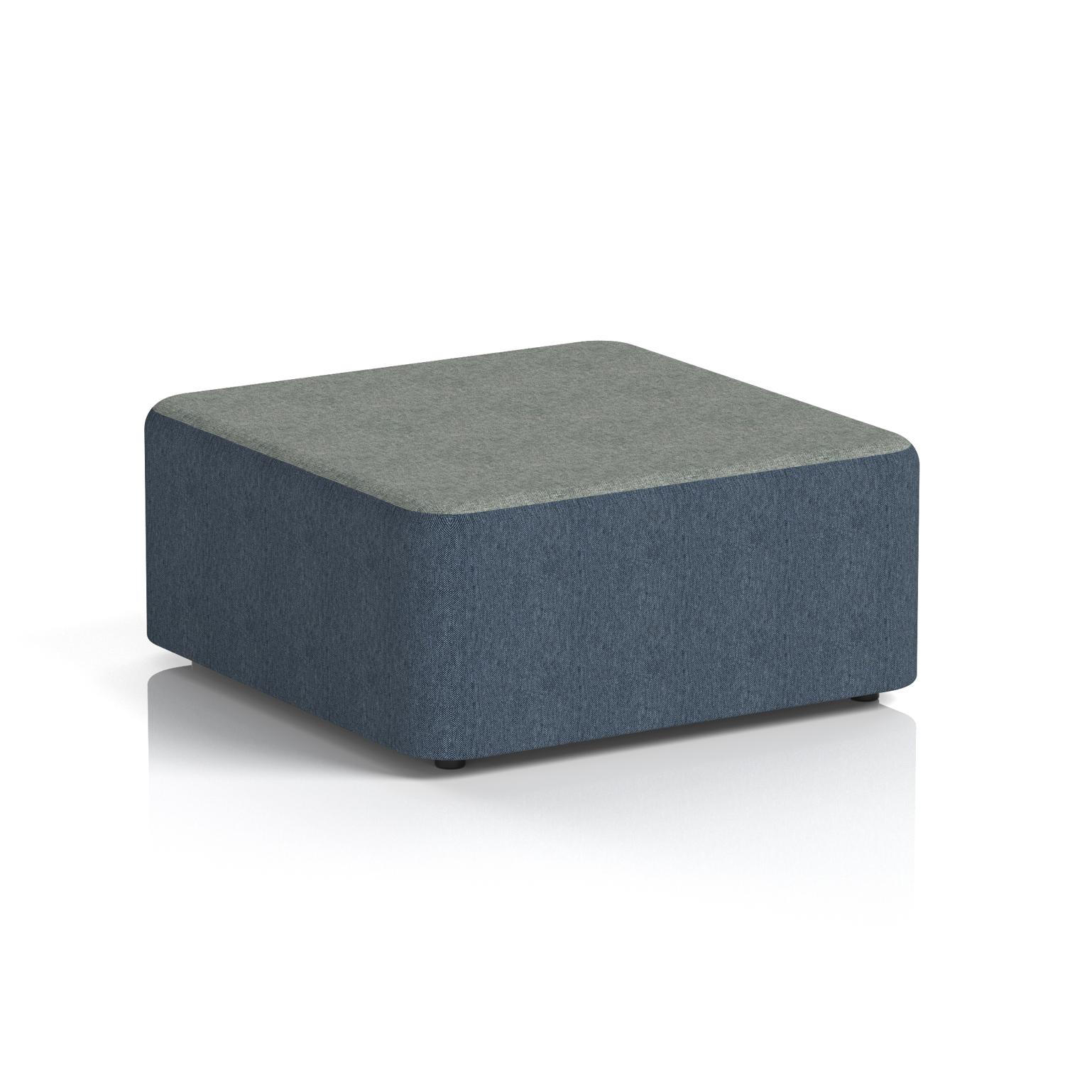 Harlestone Large Square Stool In Rivet Fabric - Crucible Body Prime Top
