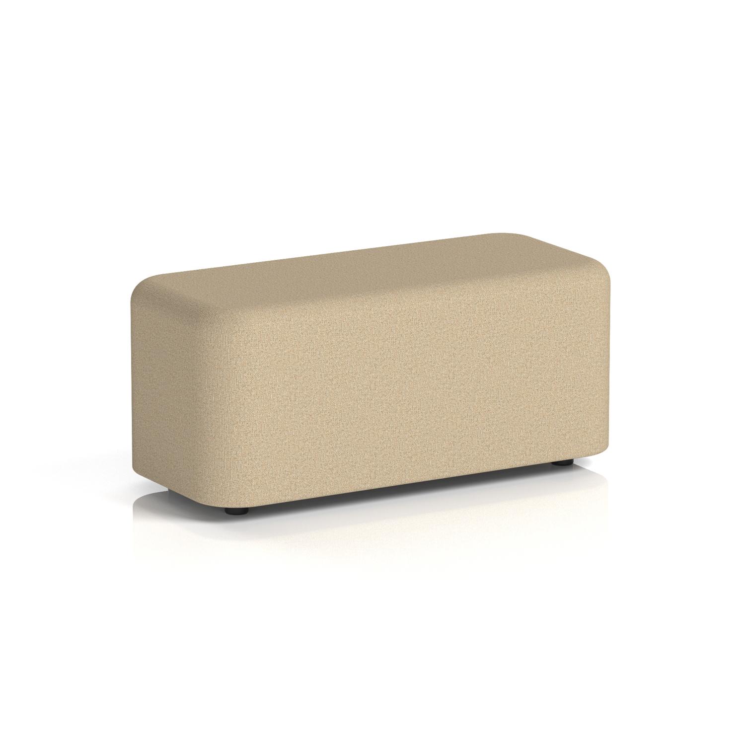 Harlestone Small Rectangular Stool In Main Line Flax Fabric - Upminster Body And Top