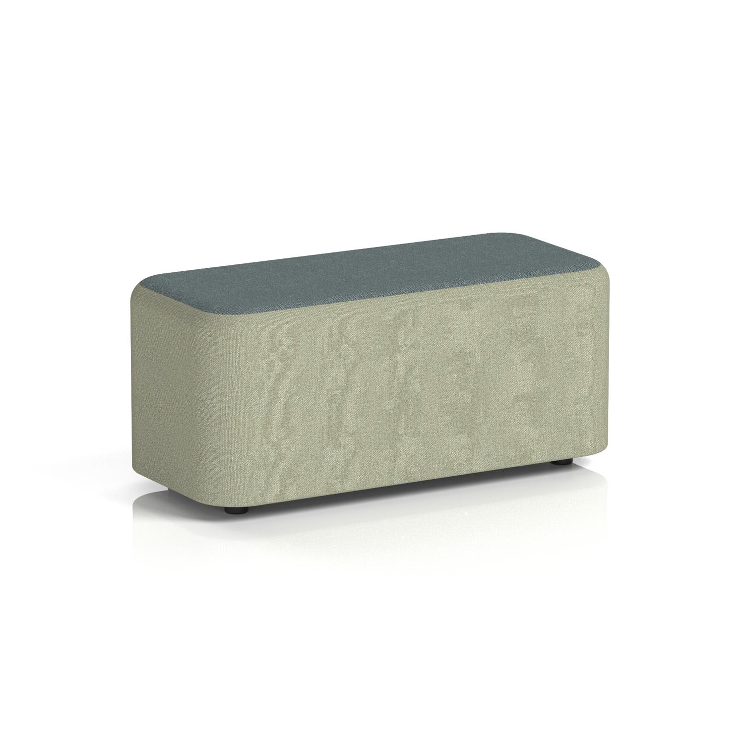 Harlestone Small Rectangular Stool In Main Line Flax Fabric - Newbury Body Westminster Top