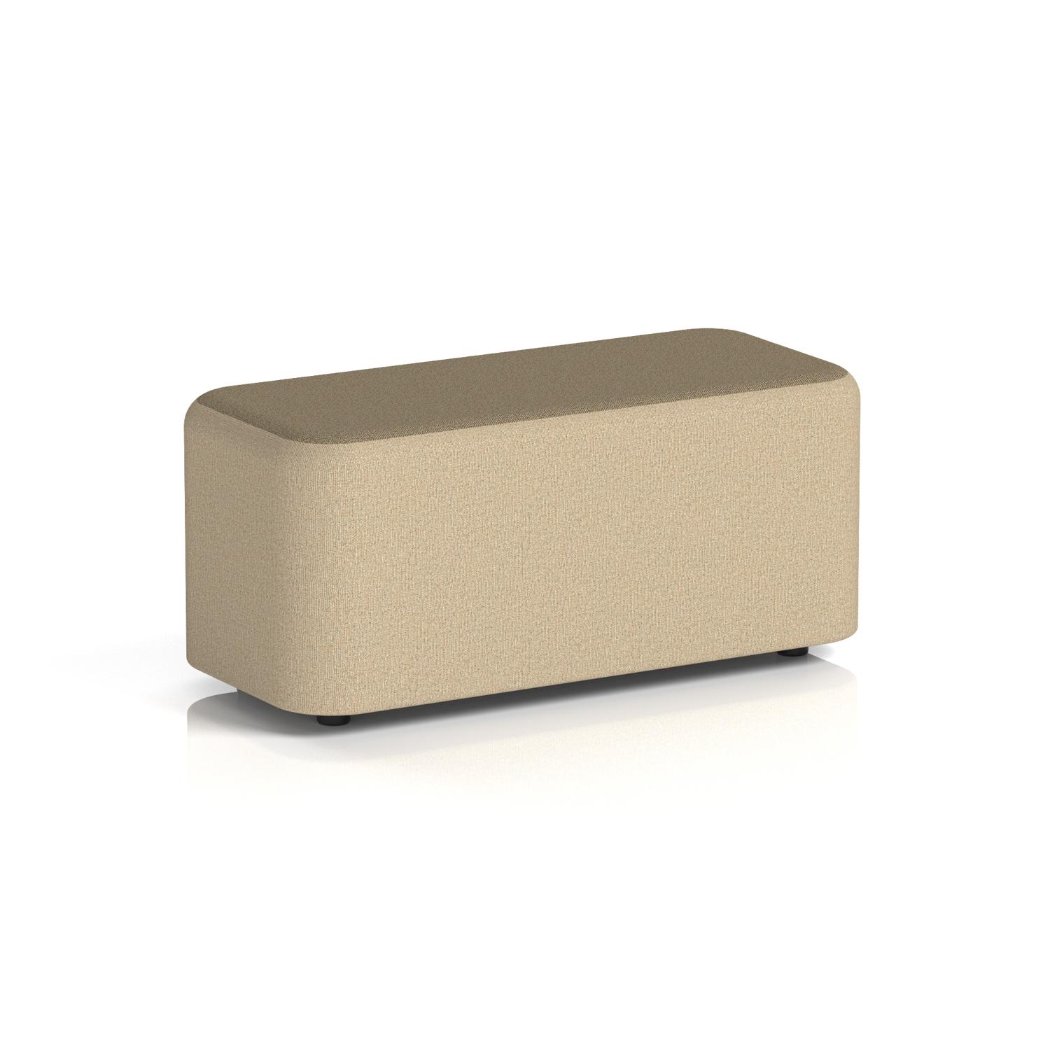Harlestone Small Rectangular Stool In Main Line Flax Fabric - Upminster Body Bank Top