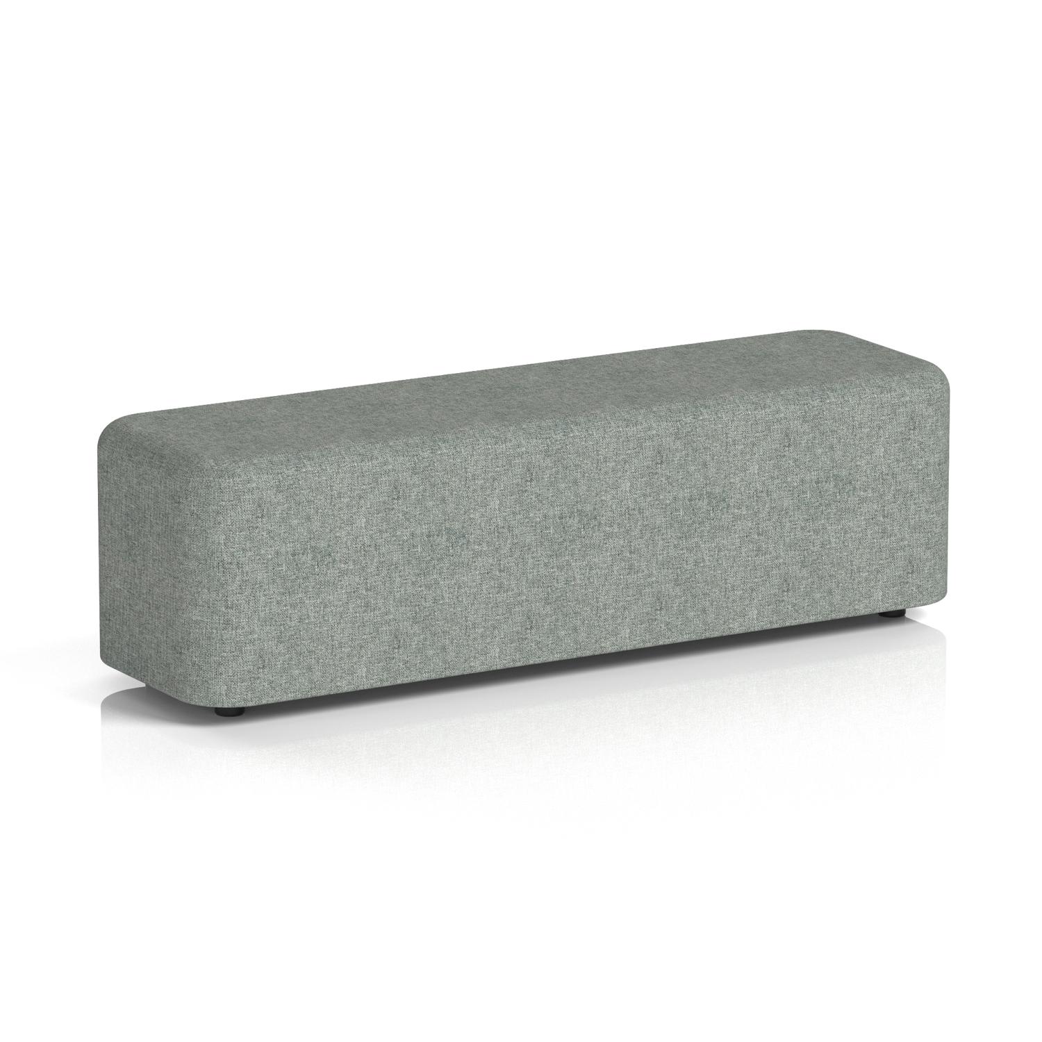 Harlestone Large Rectangular Stool In Rivet Fabric - Prime Body And Top