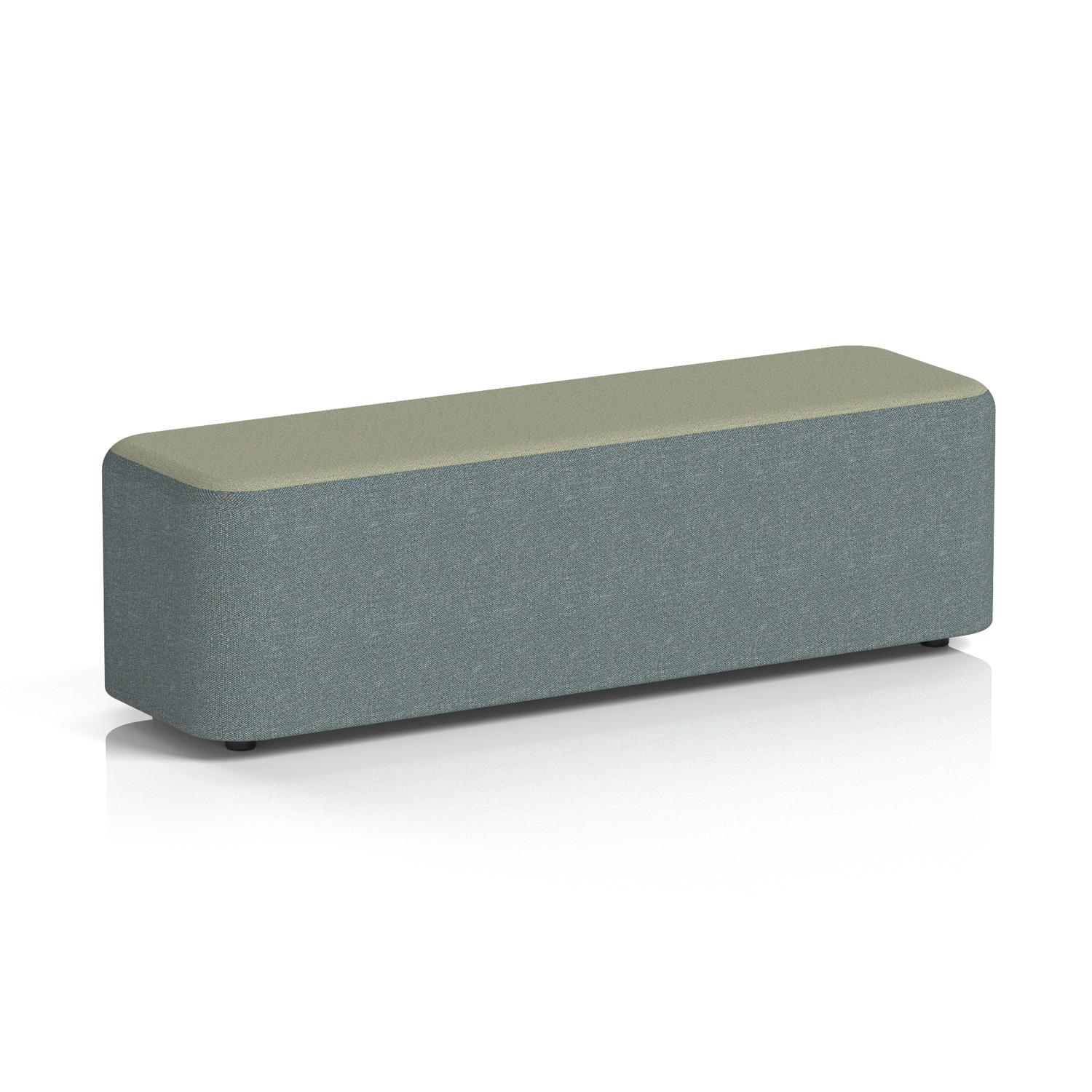 Harlestone Large Rectangular Stool In Main Line Flax Fabric - Westminster Body Newbury Top