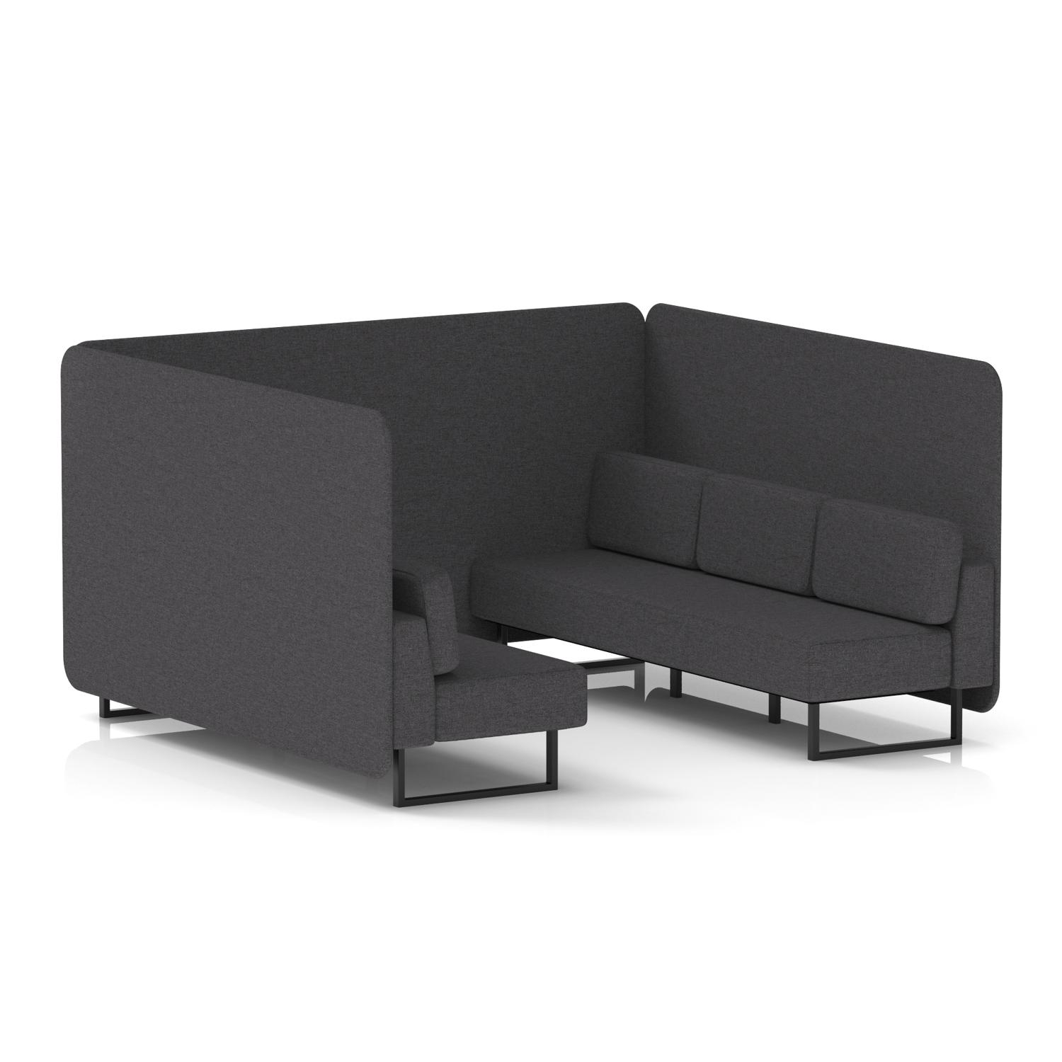 Brixworth 6 Seater Bench Booth With Black Legs In X2 Fabric - Arithmetic Panels And Sofa Brixworth 6 Seater Bench Booth With Black Legs In X2 Fabric - Arithmetic Panels And Sofa