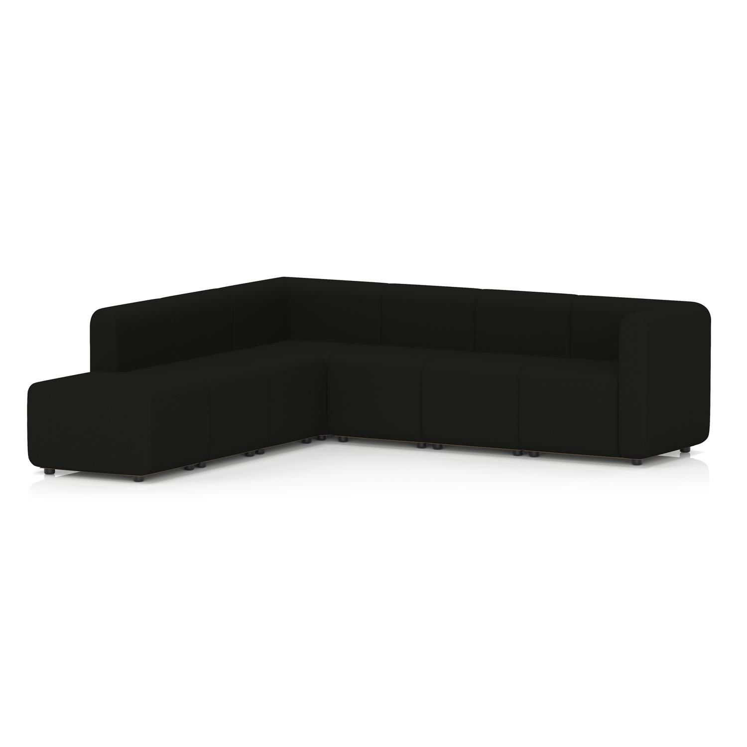 Mawsley Modular Seating Set L-Shaped Corner Sofa 7 Seater With Left Arms in Era - Forward