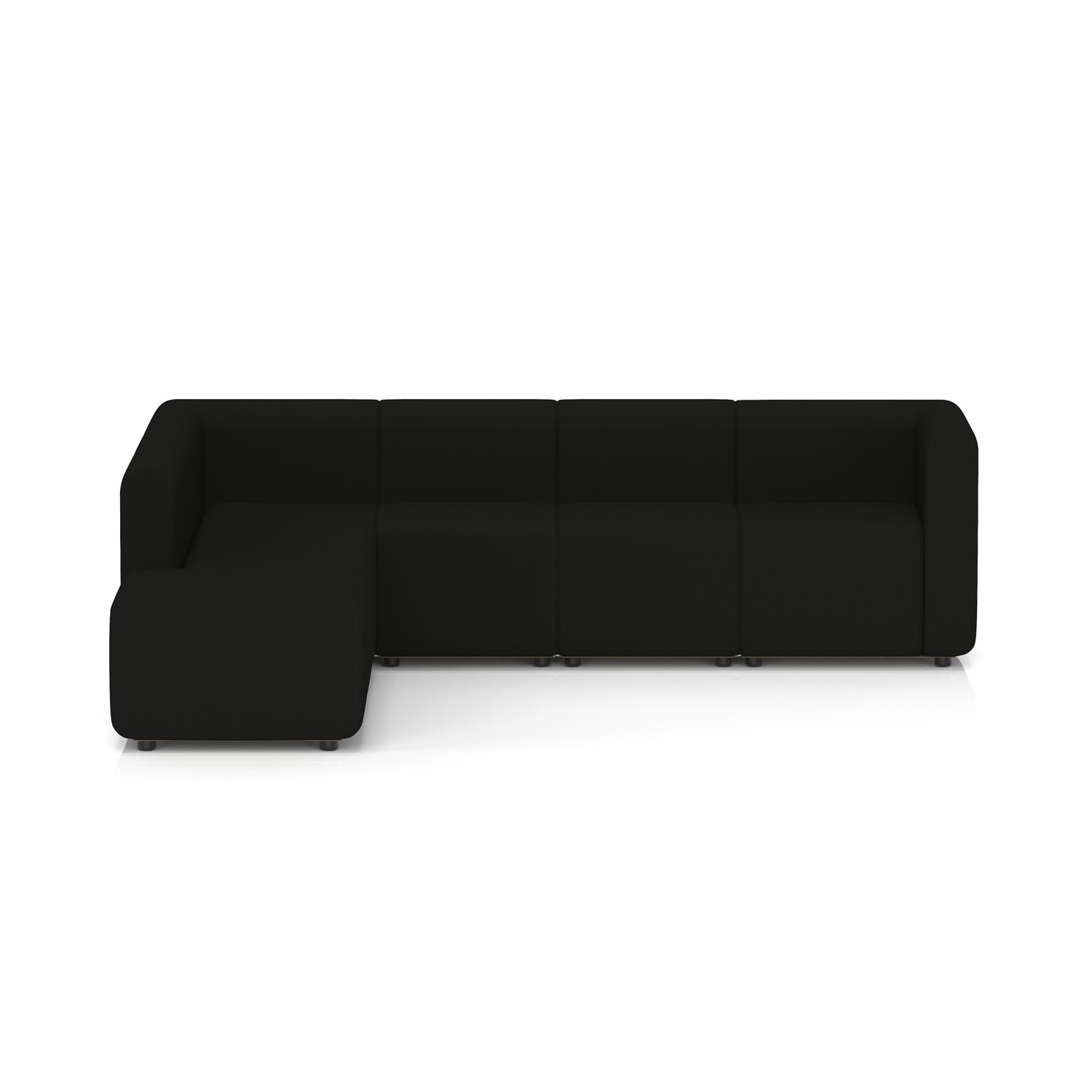 Mawsley Modular Seating Set L-Shaped Corner Sofa 7 Seater With Left Arms in Era - Forward