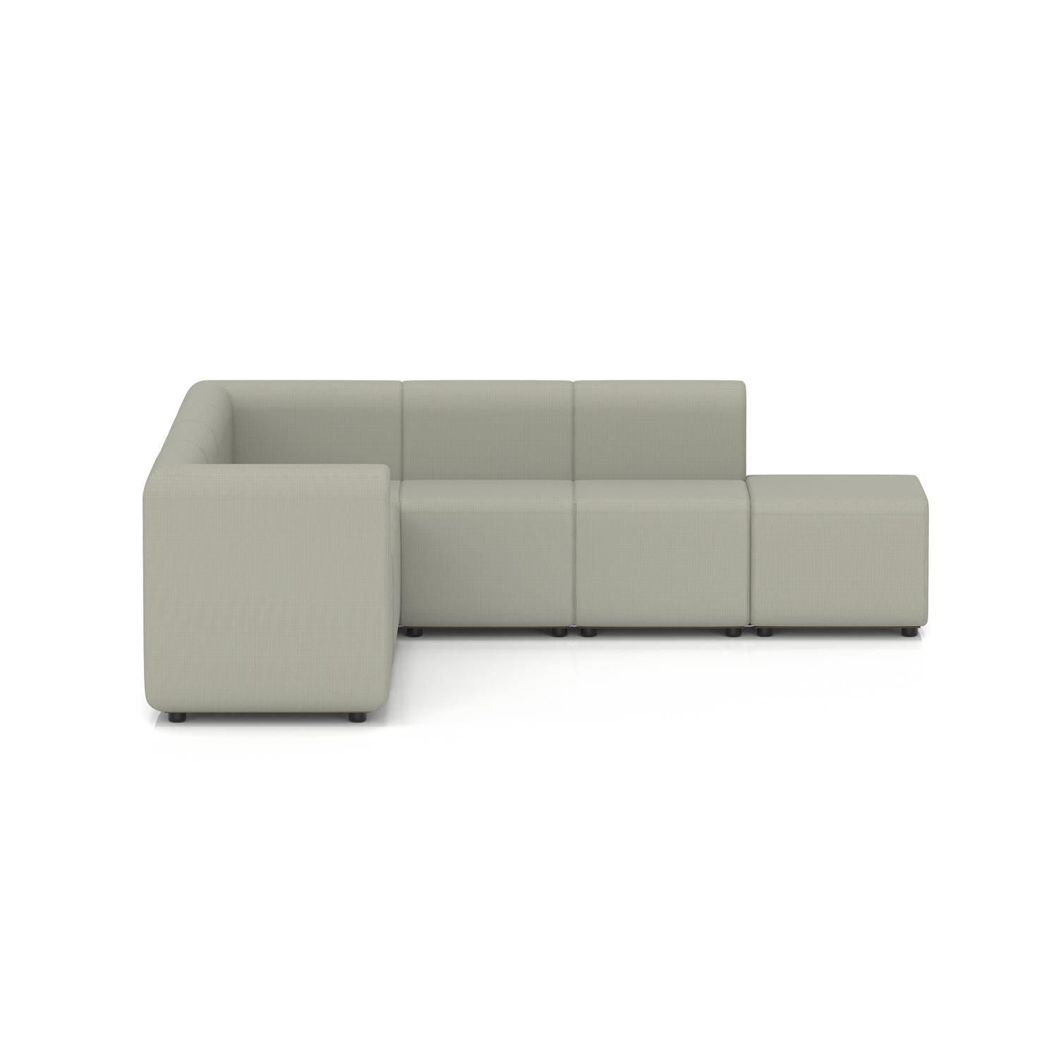 Mawsley Modular Seating Set L-Shaped Corner Sofa 7 Seater With Right Arms in Era - Generation